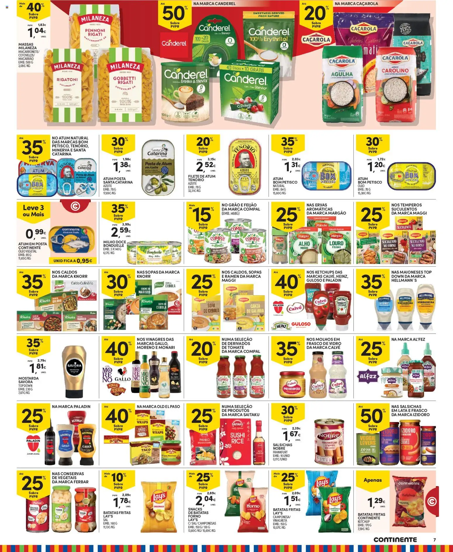 Continente folheto Madeira │ válido de 27/10/2026 | Página: 7 | Produtos: Milaneza, Eritritol, Caldo, Macarrão