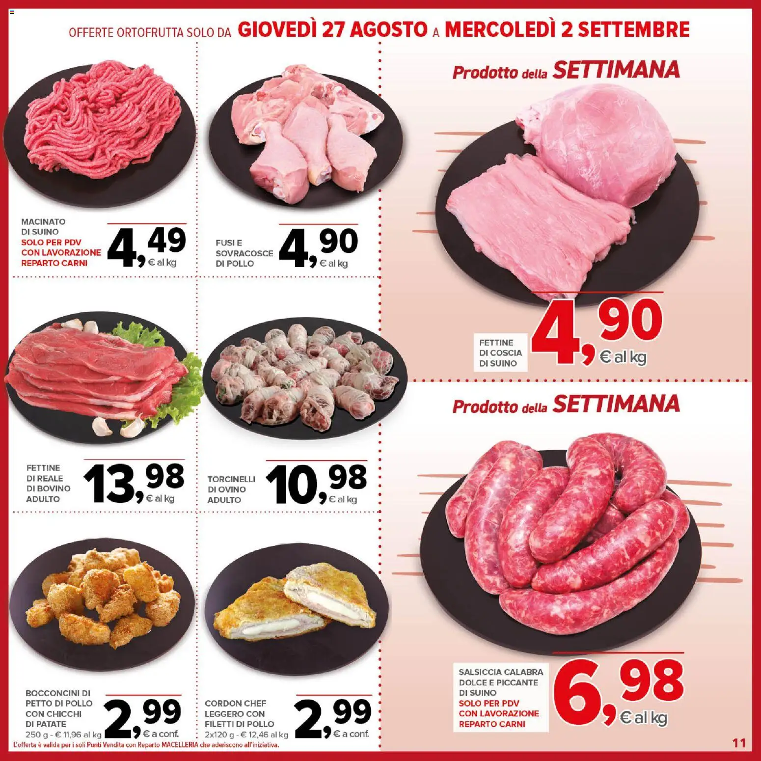 Volantino Todis del 20/08/2026 | Pagina: 11 | Prodotti: Pollo, Patate, Suino, Macinato