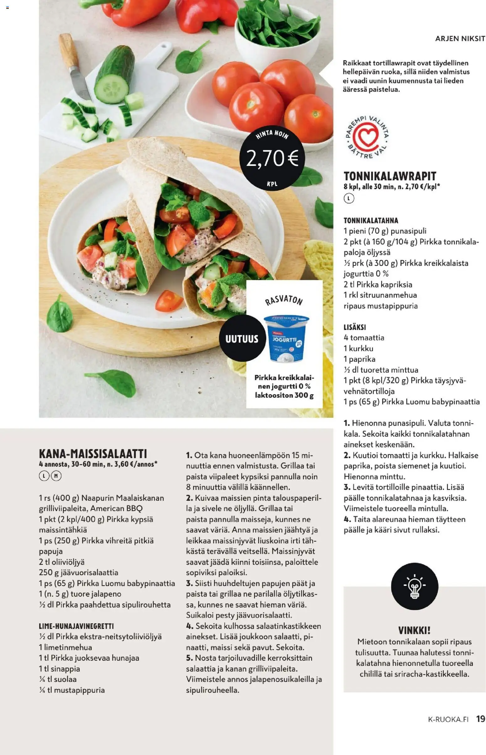 K-Citymarket tarjoukset - K-Ruoka – voimassa 10.06.2026 alkaen | Sivu: 19 | Tuotteet: Maissi, Kana, Siemenet, Punasipuli