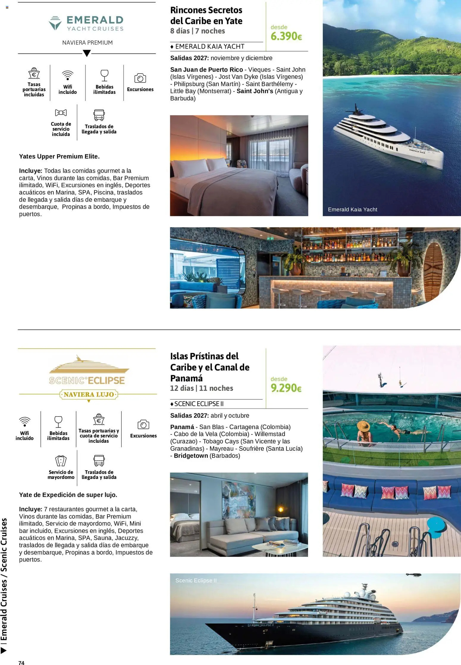 Viajes El Corte Inglés Crucero fantástico │ válido desde el 14/09/2026 | Página: 74 | Productos: Vela, Bebidas
