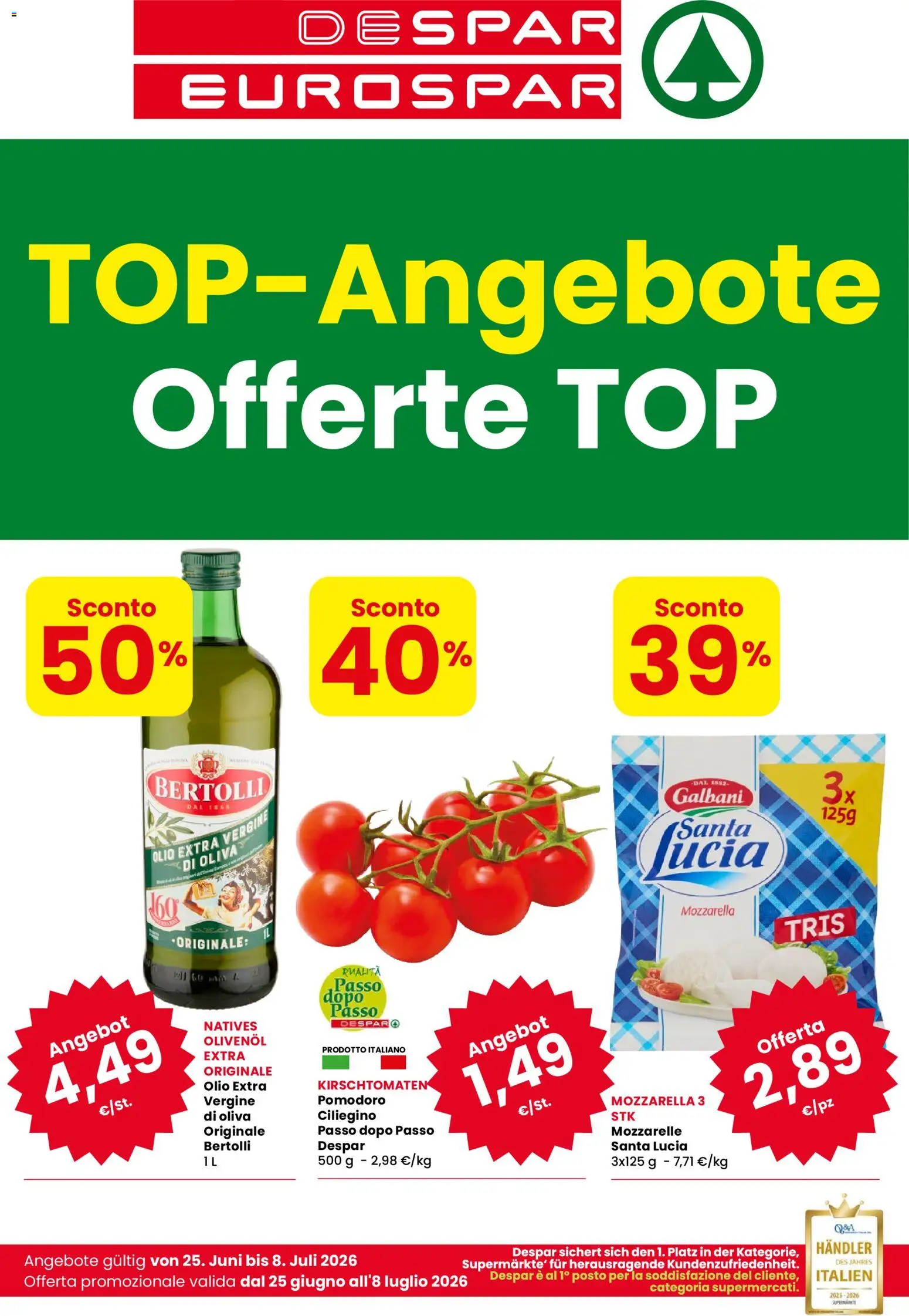 Volantino Eurospar del 25/06/2026 | Pagina: 1