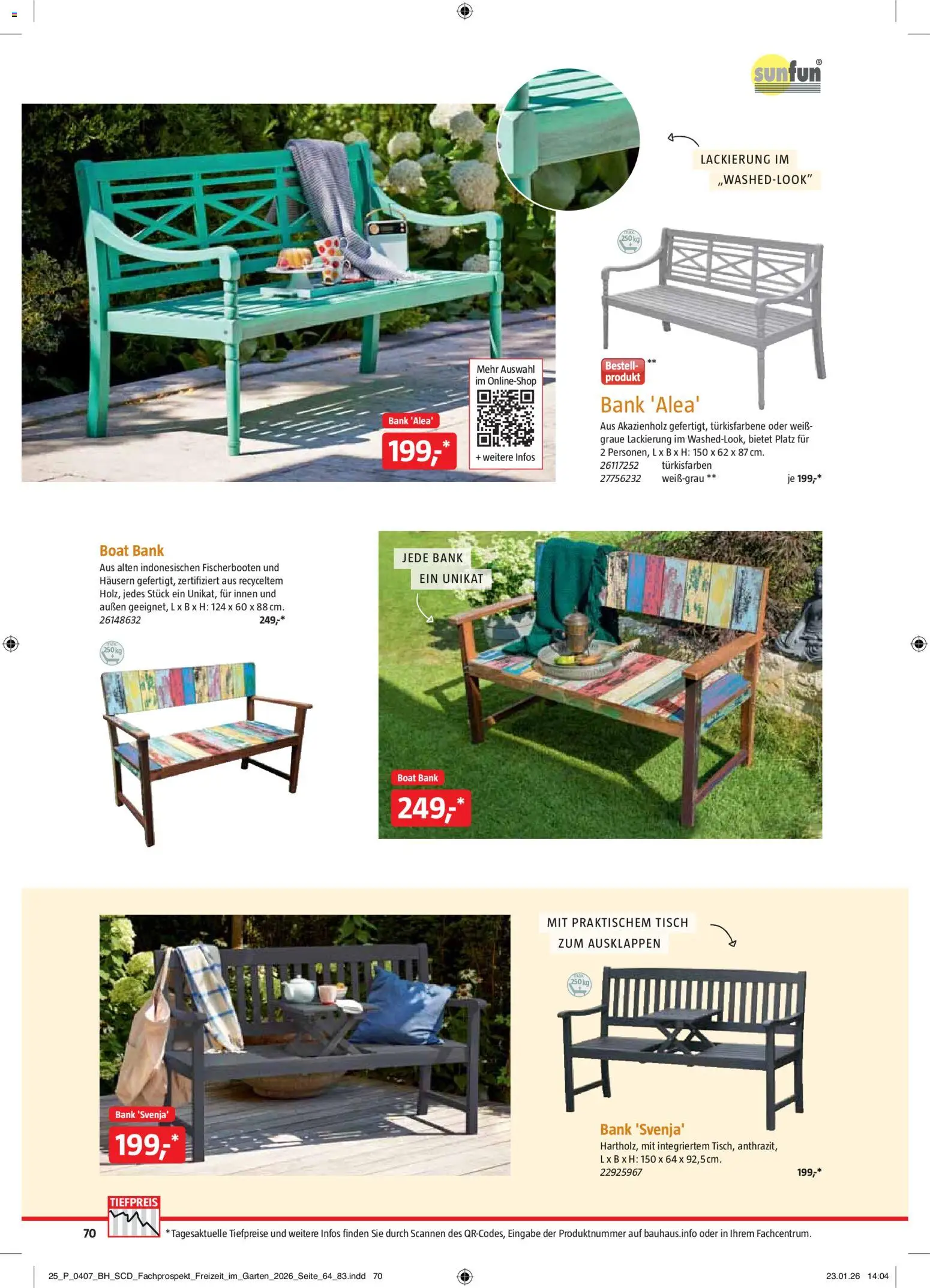 Bauhaus Freizeit im Garten – gültig ab 02.03.2026 | Seite: 70 | Produkte: Tisch