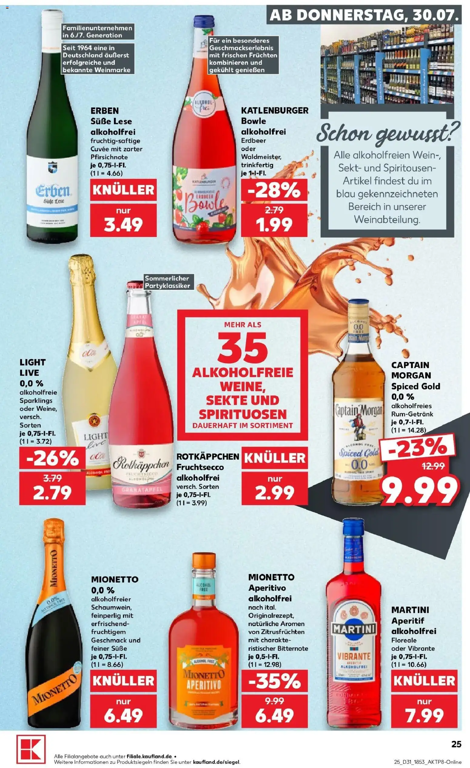 Kaufland Prospekt Bad Oldesloe – gültig ab 30.07.2026 | Seite: 25 | Produkte: Granatapfel, Sekt, Rotkäppchen, Wein