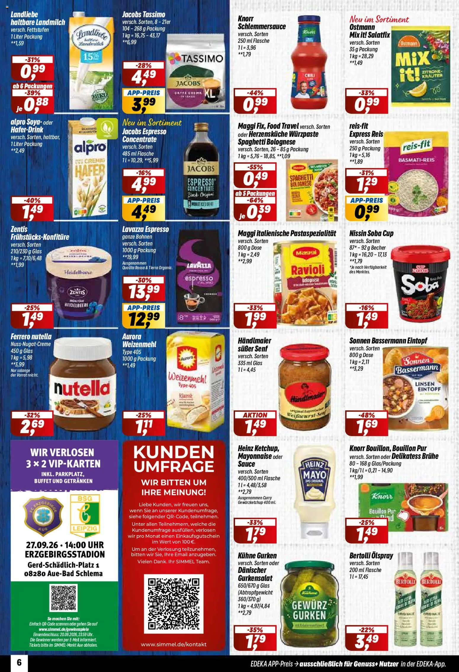 Simmel Prospekt – gültig ab 14.09.2026 | Seite: 6 | Produkte: Lavazza, Maggi, Knorr, Tassimo