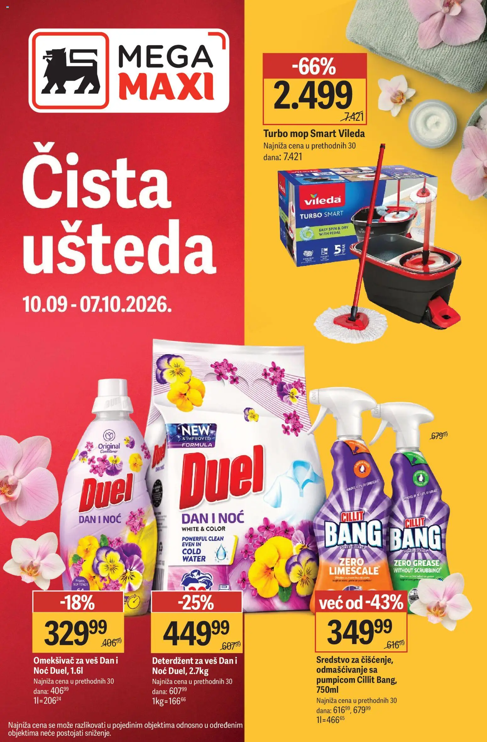 Maxi katalog - važi od 10.09.2026 | Strana: 1 | Proizvode: Deterdžent, Mop, Omekšivač, Vileda