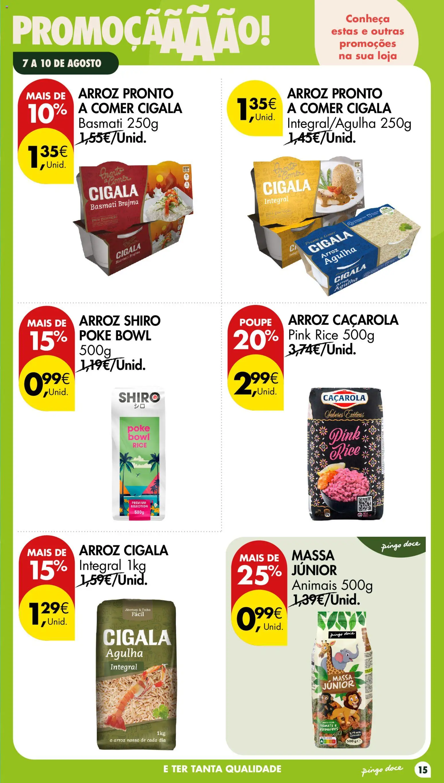 Pingo Doce Poupe este Fim de Semana │ válido de 07/08/2026 | Página: 15 | Produtos: Espinafres, Arroz basmati, Arroz, Tomate
