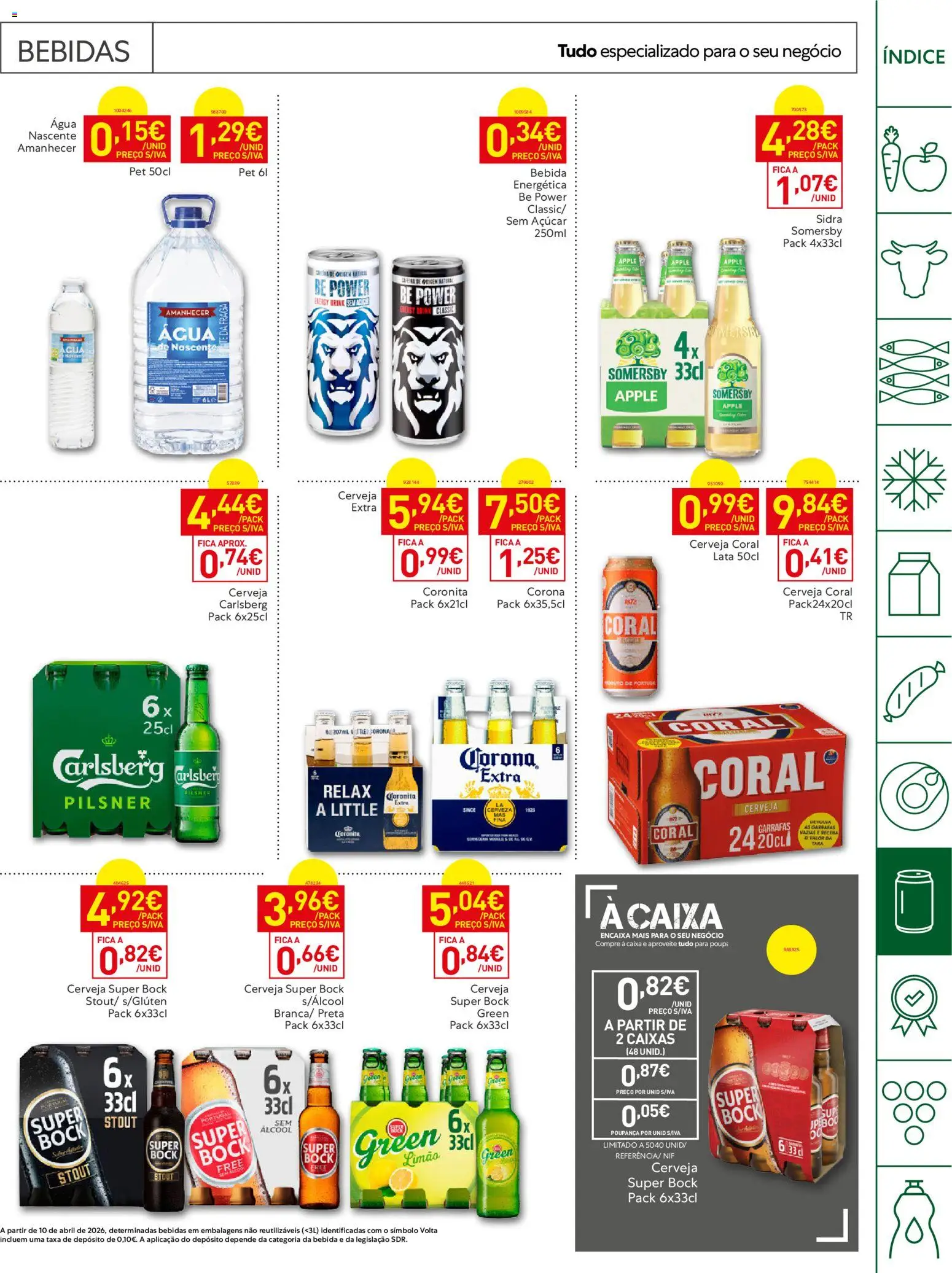 Recheio Horeca Madeira │ válido de 15/09/2026 | Página: 19 | Produtos: Agua, Super bock, Bebidas, Bebida