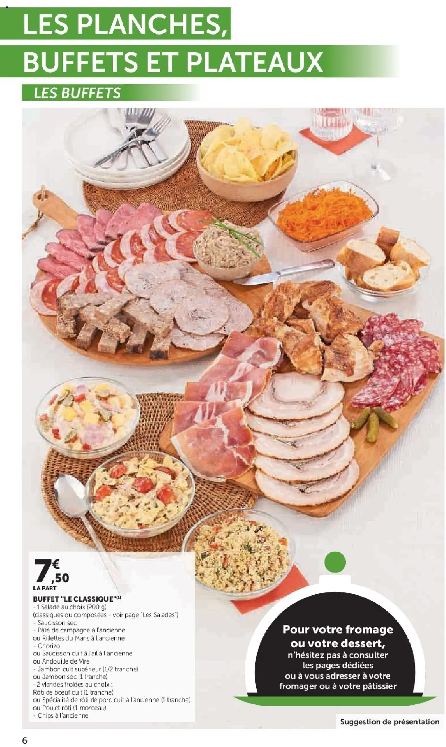 {H1} | Page: 6 | Produits: Salade, Rôti de bœuf, Fromage, Porc
