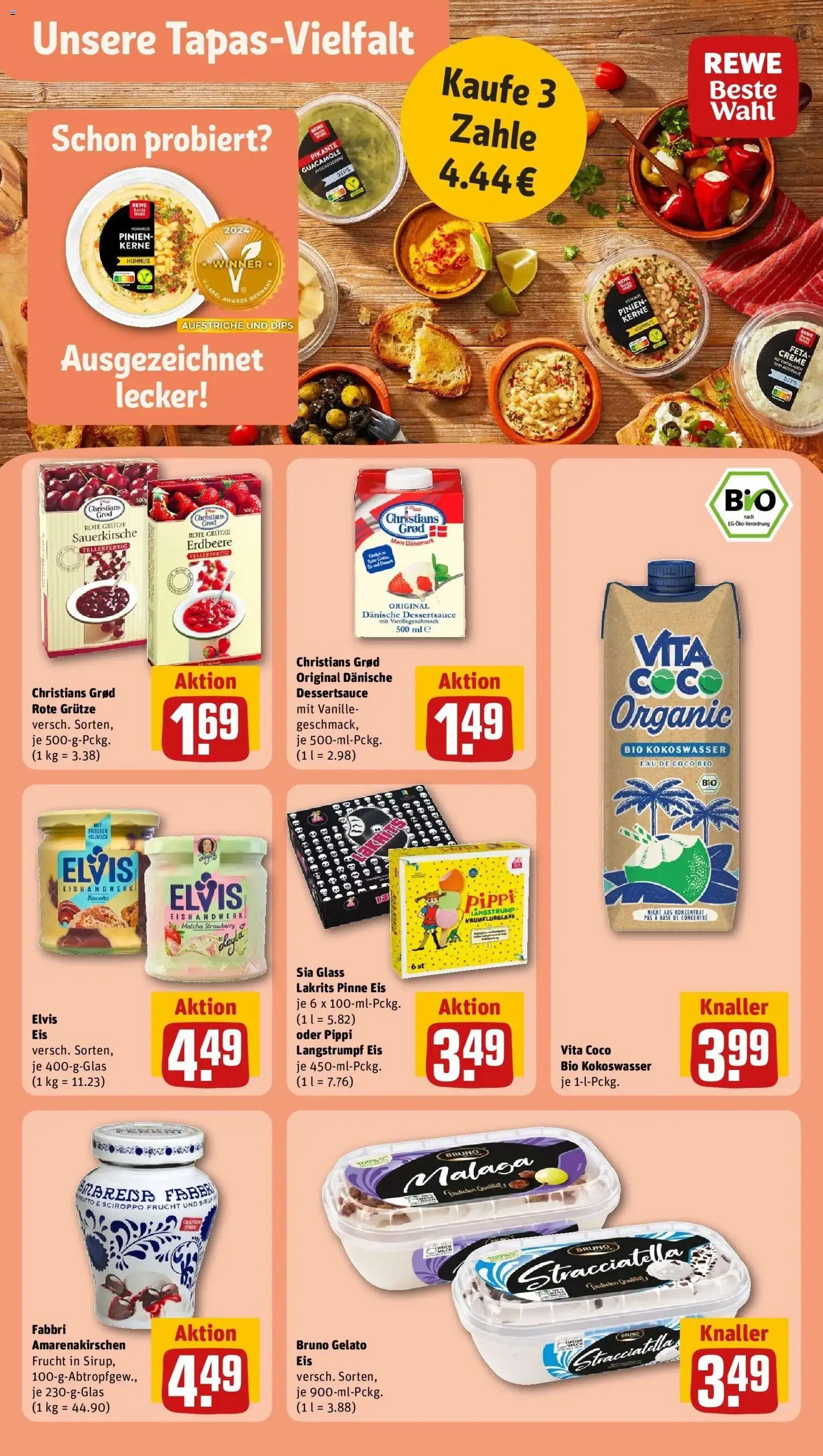 REWE Prospekt ab 10.08.2026 zum Blättern » Angebote | Seite: 19 | Produkte: Feta, Creme, Vanille, Hummus