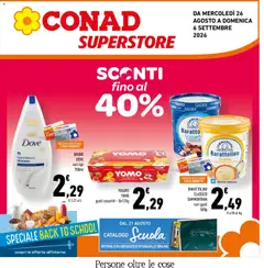 Anteprima del volantino Conad volantino Superstore Lazio valido a partire dal 26/08/2026