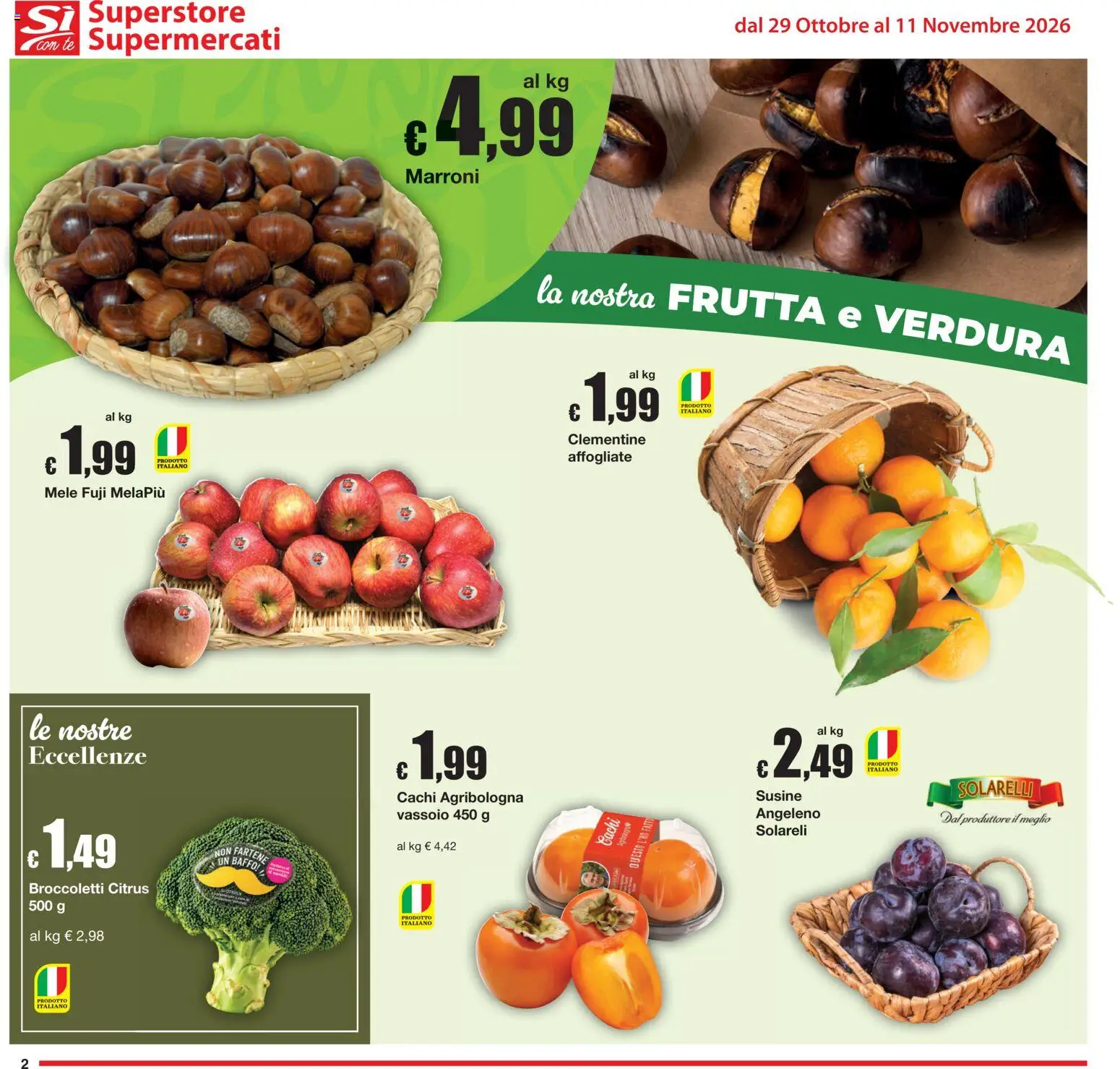Volantino Sì con Te del 29/10/2026 | Pagina: 2 | Prodotti: Tè, Frutta, Susine, Vassoio