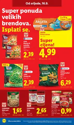 LEDO Grašak XXL, Smrznuto Grašak XXL - Pregled kataloga iz trgovine Lidl, vrijedi od 14.09.2026 | Stranica: 62