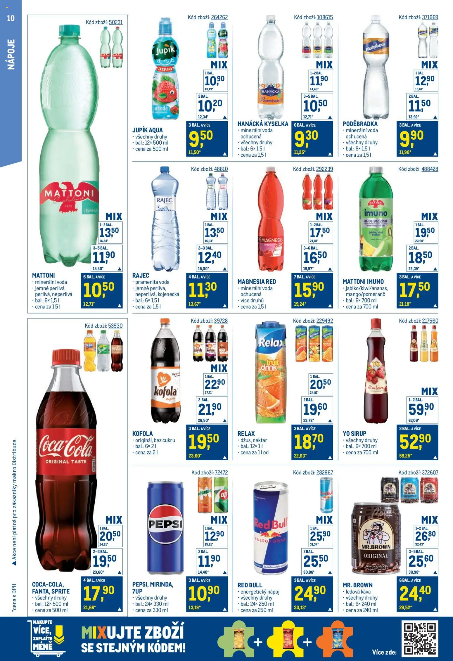 Makro leták - Maloobchod od 20.05.2026 | Strana: 10 | Produkty: Mattoni, Voda, Sirup, Kofola