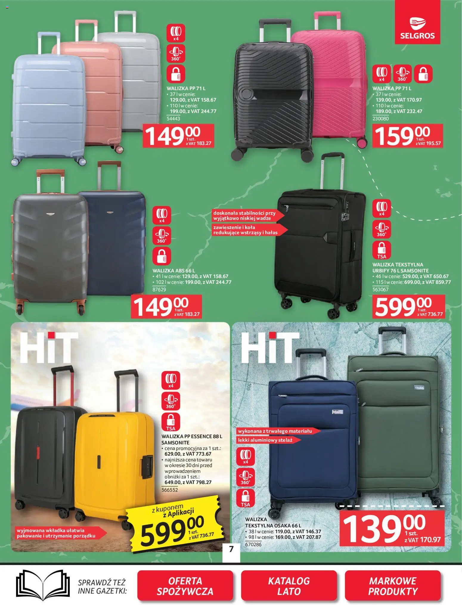 Selgros cash&carry gazetka - Oferta przemysłowa od 16.07.2026 | Strona: 9 | Produkty: Walizka