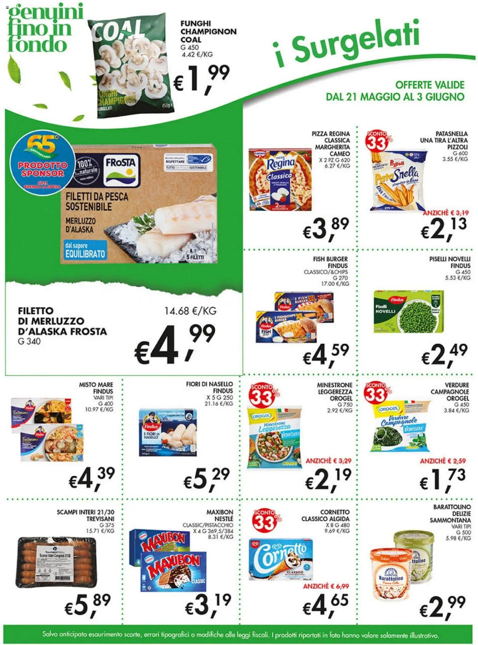 Volantino Coal del 21.05.2026 | Pagina: 10 | Prodotti: Minestrone, Cornetto, Merluzzo, Pesca