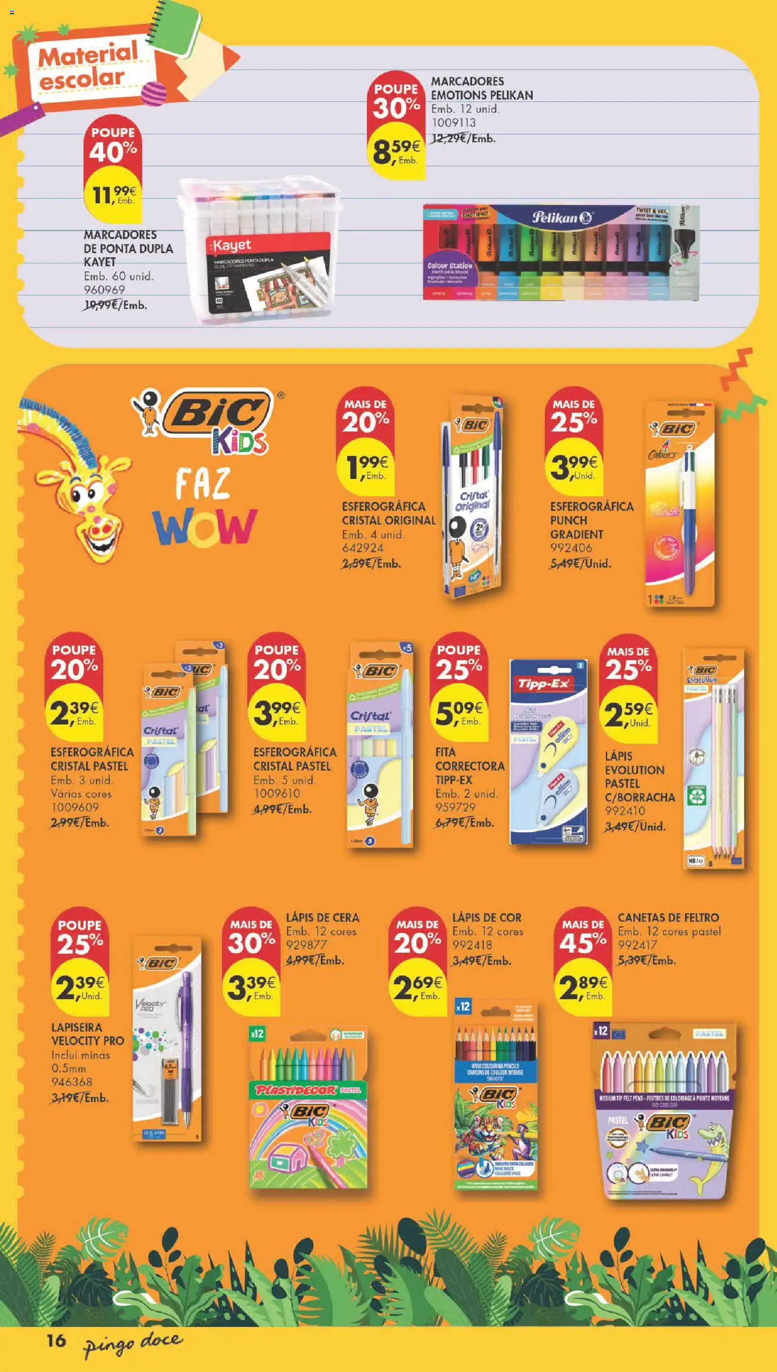 Pingo Doce Regresso às Aulas 2026 Hipers │ válido de 04/08/2026 | Página: 16 | Produtos: Cera