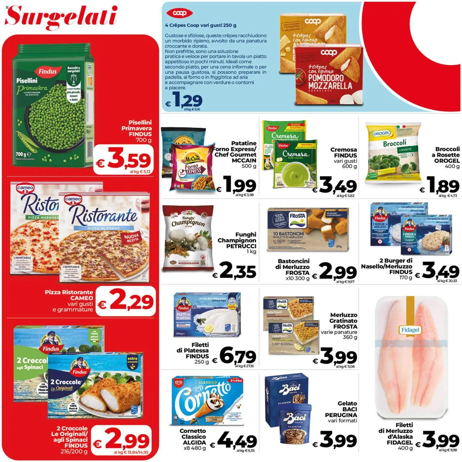 Volantino COOP del 02/10/2026 | Pagina: 10 | Prodotti: Merluzzo, Verdure, Mozzarella, Dolci