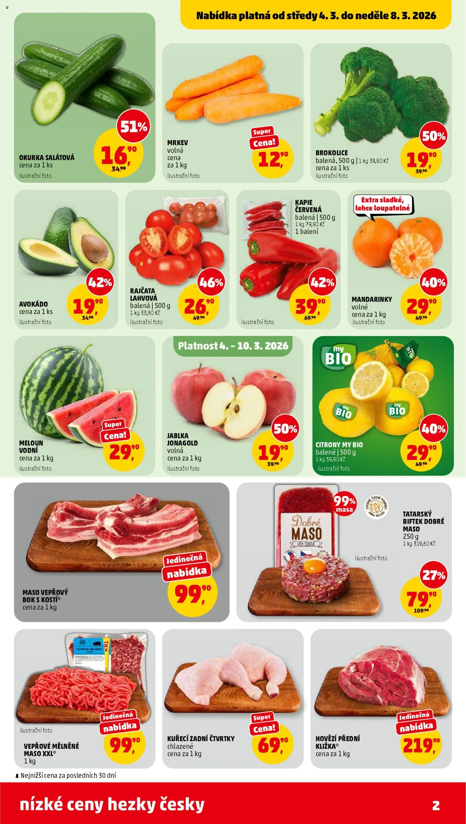 Penny Market leták od 04.03.2026 | Strana: 2 | Produkty: Vál, Hovězí, Mrkev, Maso