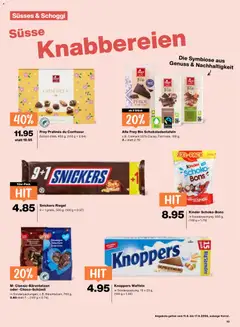 Snickers Riegel, 9 + 1 gratis, 500 g ab 11.06.2026 gültig | Seite: 13 | Produkte: Snickers, Waffeln