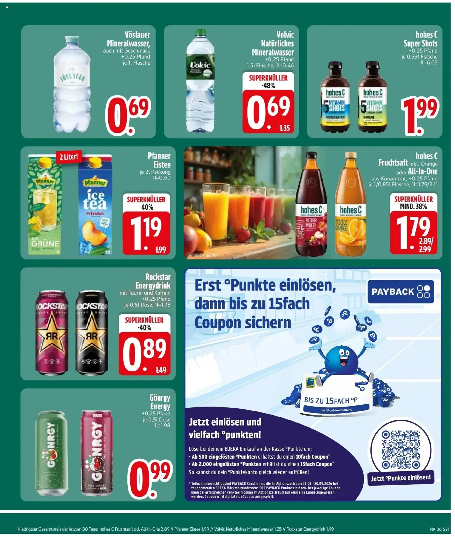 Edeka Prospekt Haar (ab 14.09.2026) » Angebote Online | Seite: 23 | Produkte: Energy, Pfanner eistee, Pfirsich, Volvic