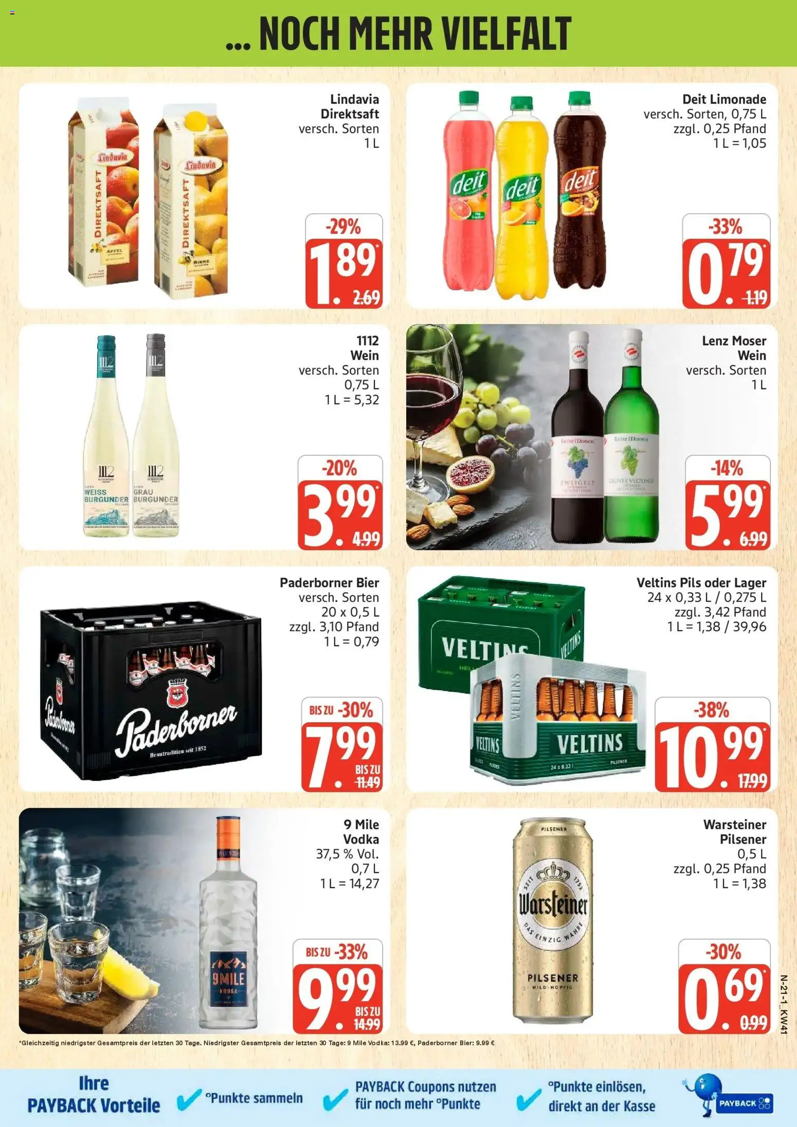 Marktkauf Prospekt Buxtehude (ab 05.10.2026) » Angebote online | Seite: 21 | Produkte: Bier, Limonade, Warsteiner, Veltins