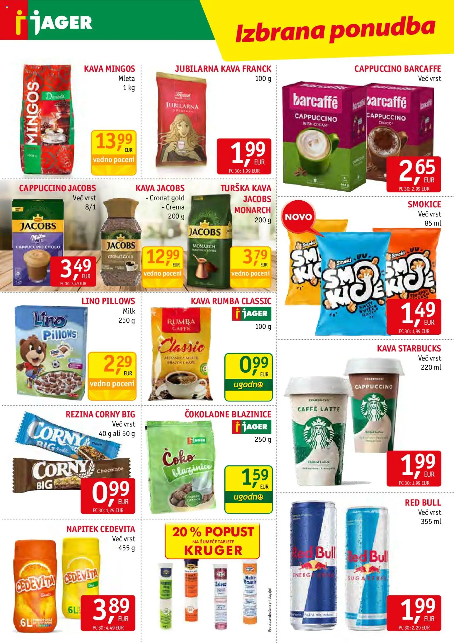 Novi Jager katalog ponudbe – veljaven od 27.05.2026 | Stran: 10 | Izdelki: Kava