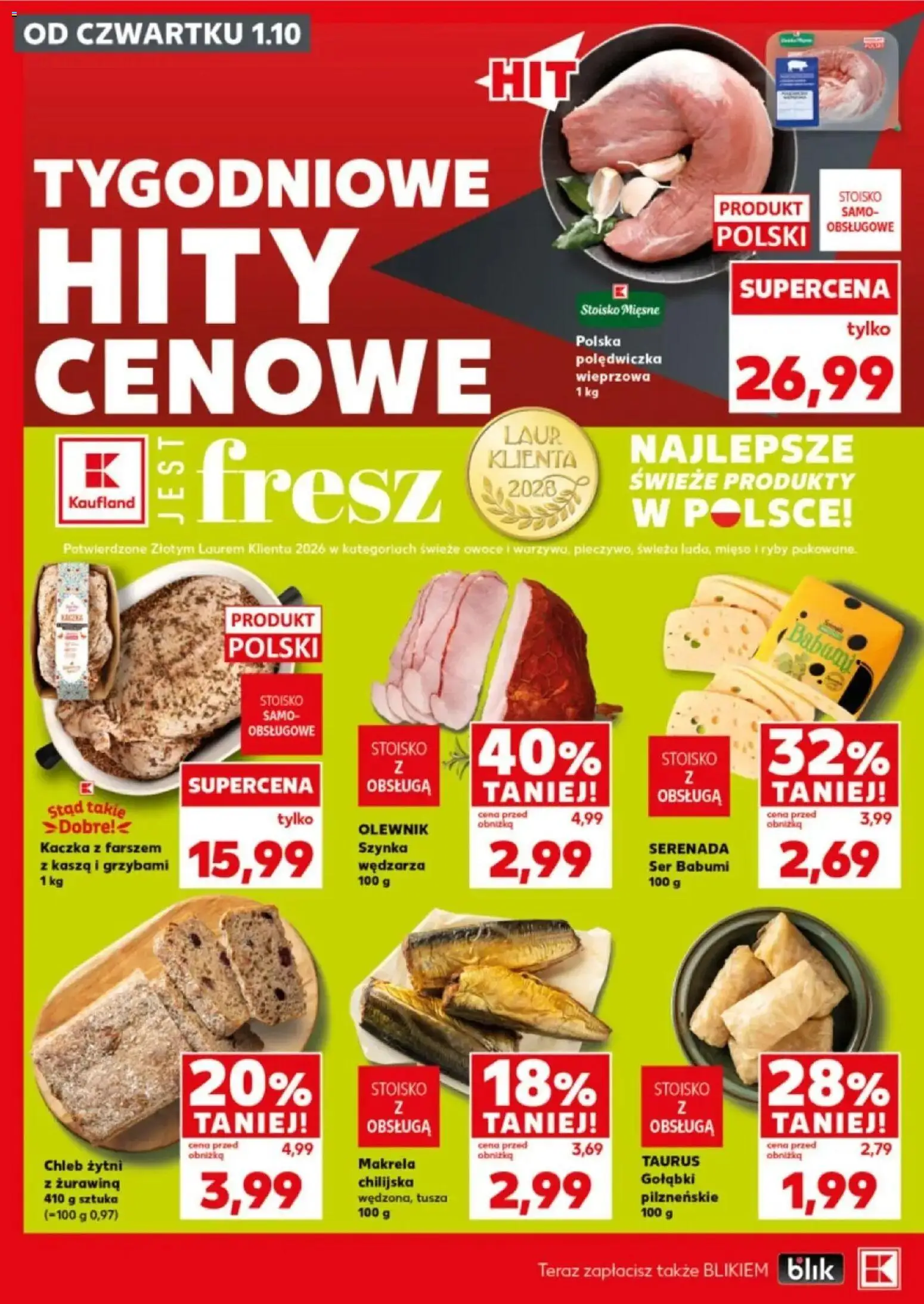 Kaufland gazetka - Mocny start od 05.10.2026 - od jutra PDF | Strona: 8 | Produkty: Kasza, Mięso, Chleb żytni, Ser