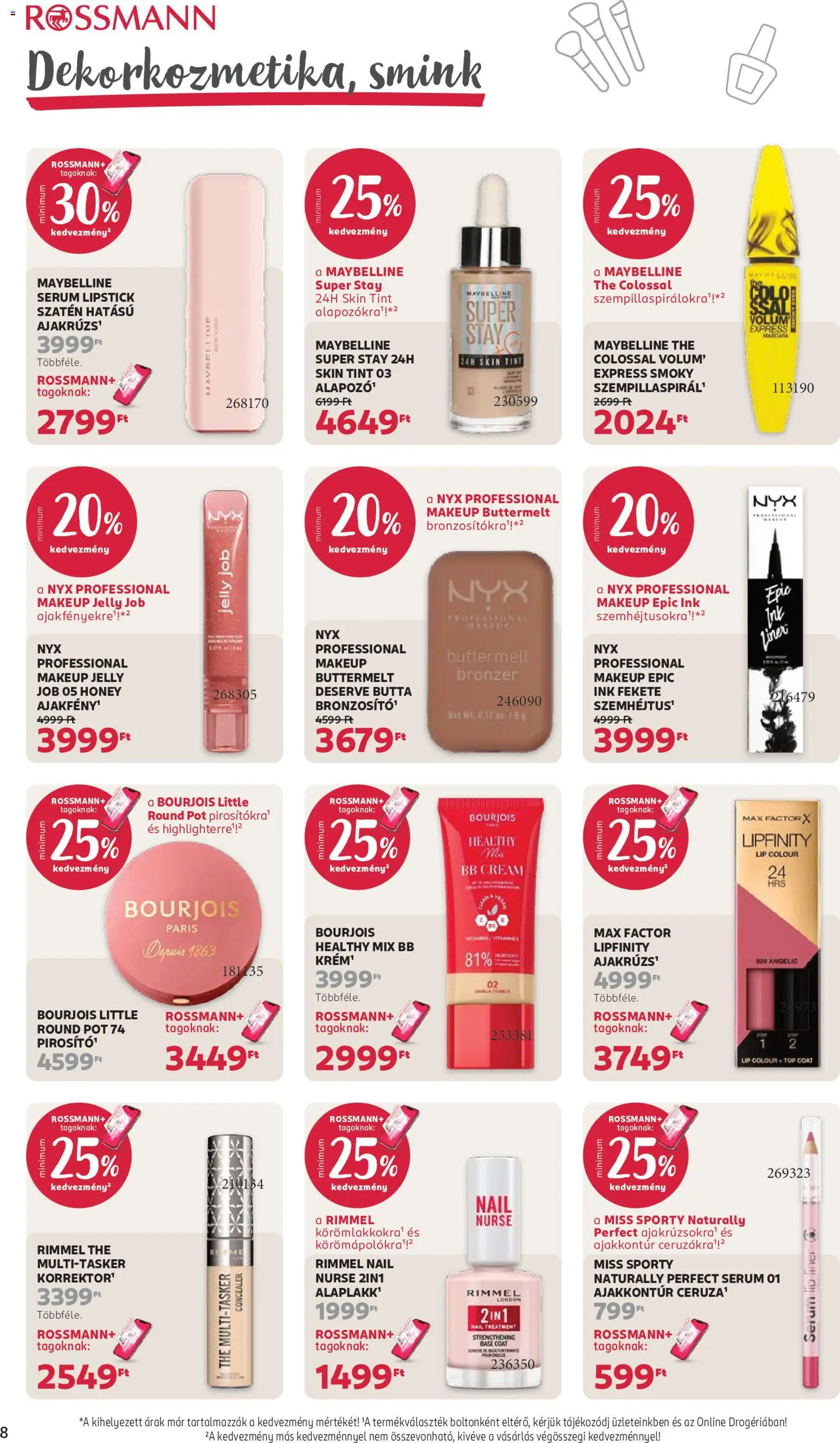 Rossmann akciós ujság - amely érvényes a következő dátumtól: 2026.07.20. | Oldal: 10 | Termékek: Max Factor, Bourjois, Smink