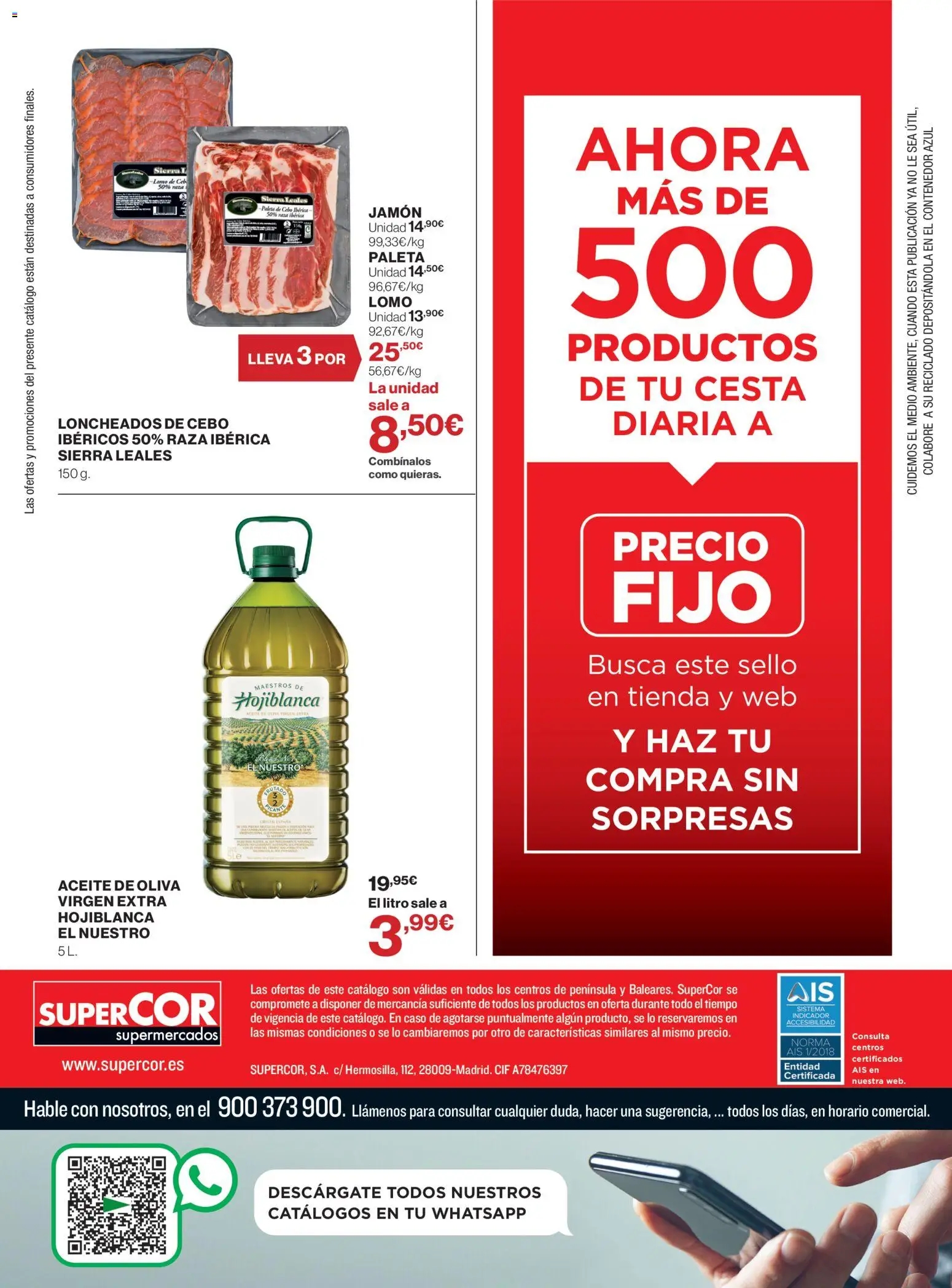 Supercor folleto │ válido desde el 10/09/2026 | Página: 28 | Productos: Aceite, Jamón, Aceite de oliva, Cesta