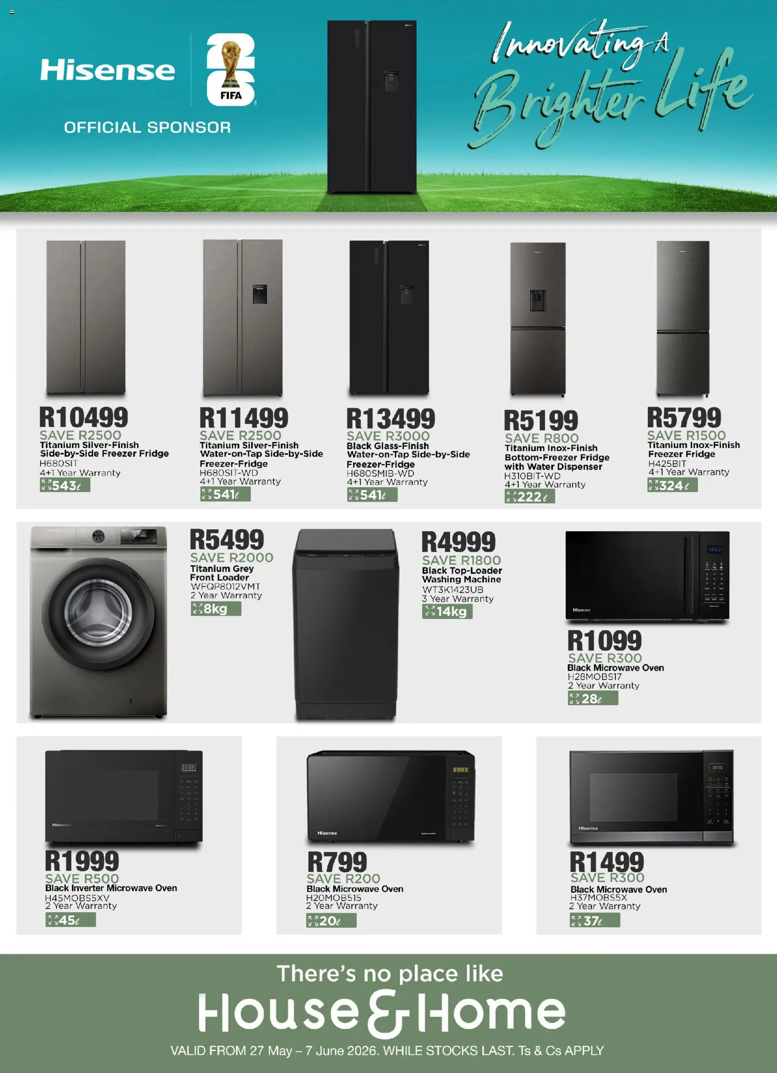 New House and Home catalogue – valid from 27.05.2026 | Page: 1 | Products: Washing machine, Microwave oven, Fridge, Microwave