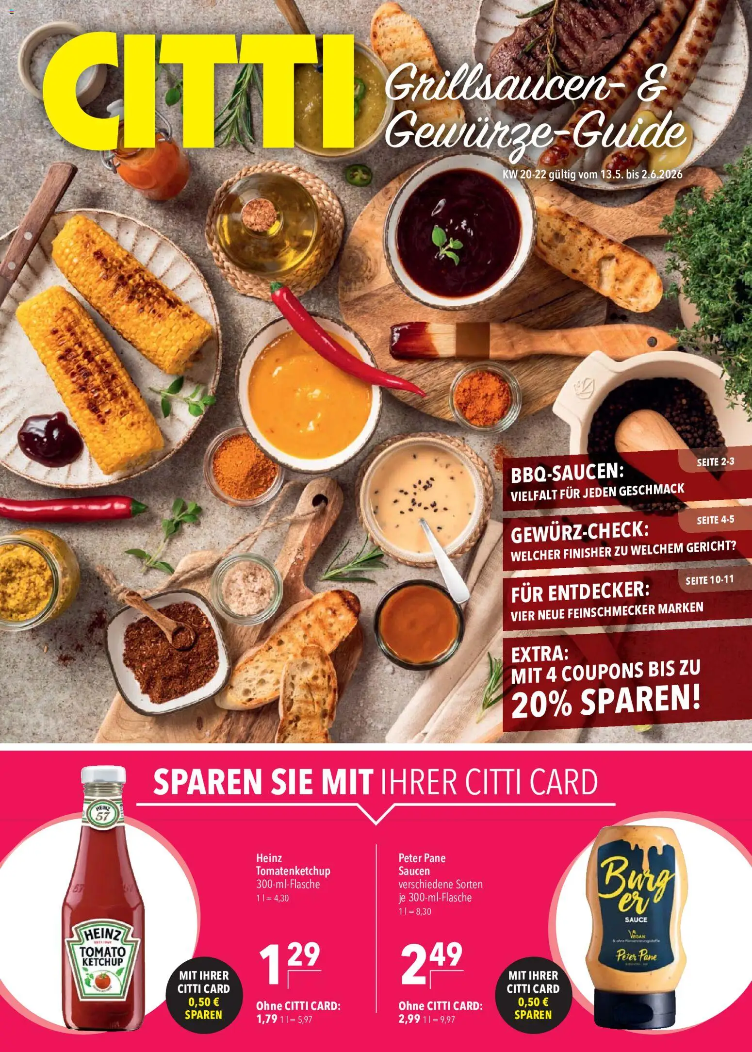 CITTI Markt Grillsaucen- und Gewürz-Guide – gültig ab 13.05.2026 | Seite: 1