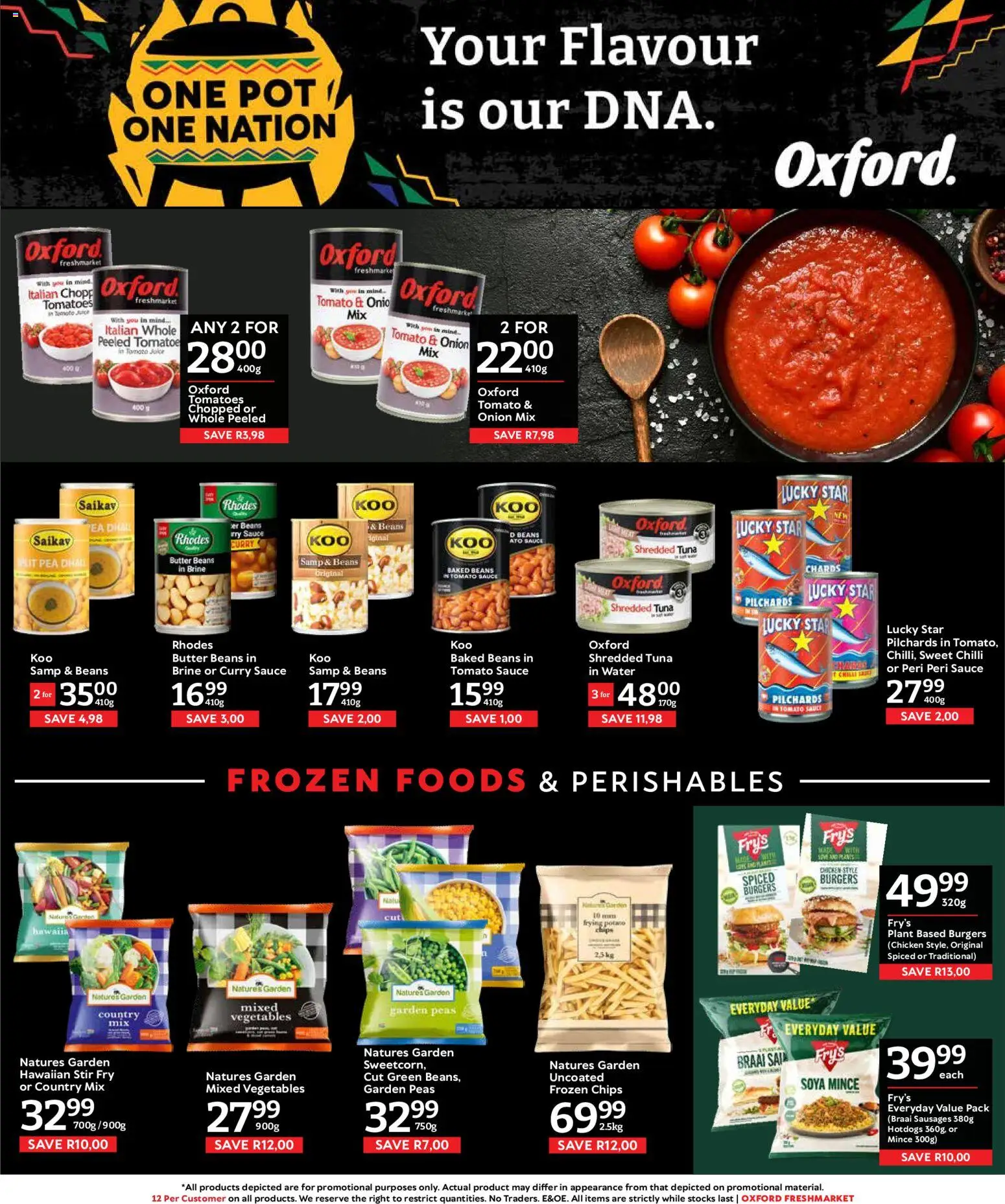 New Oxford Freshmarket catalogue – valid from 02/09/2026 | Page: 7 | Products: Pilchards, Tomatoes, Tomato sauce, Pea