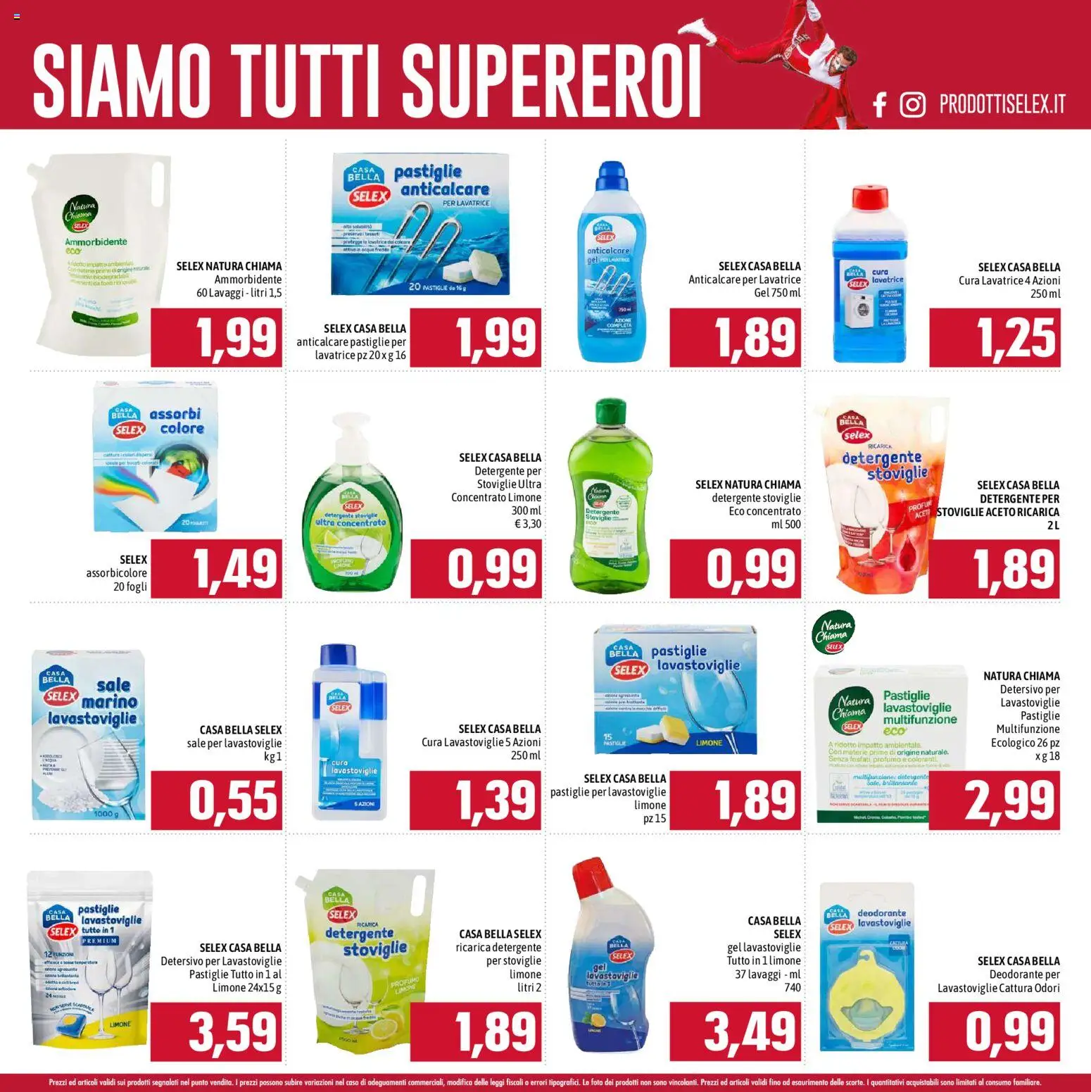 Volantino Emisfero del 01.02.2026 | Pagina: 19 | Prodotti: Ammorbidente, Detergente, Acqua, Aceto
