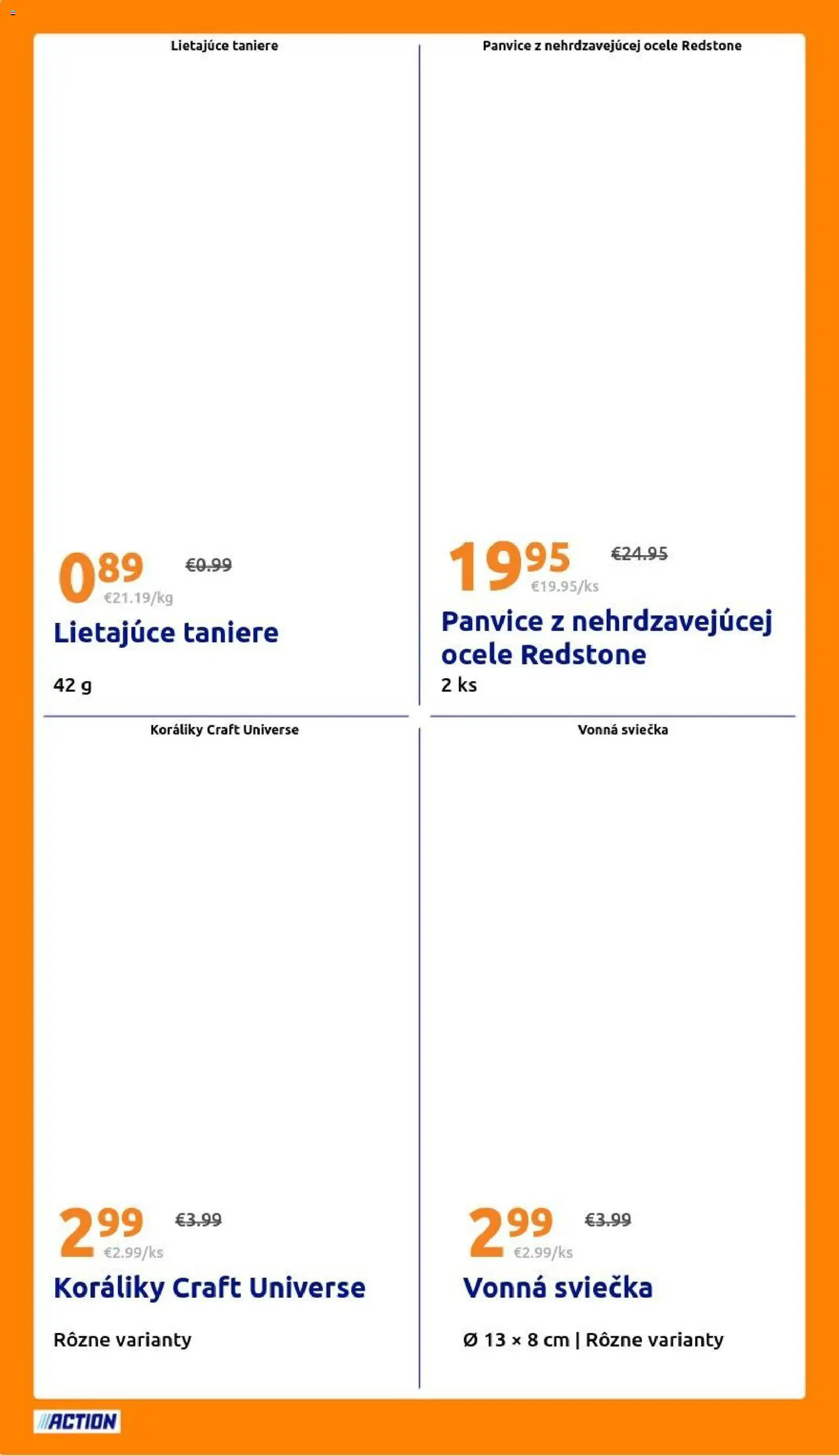Nové Action akcie – leták je platný od 12.08.2026 | Strana: 24 | Produkty: Taniere