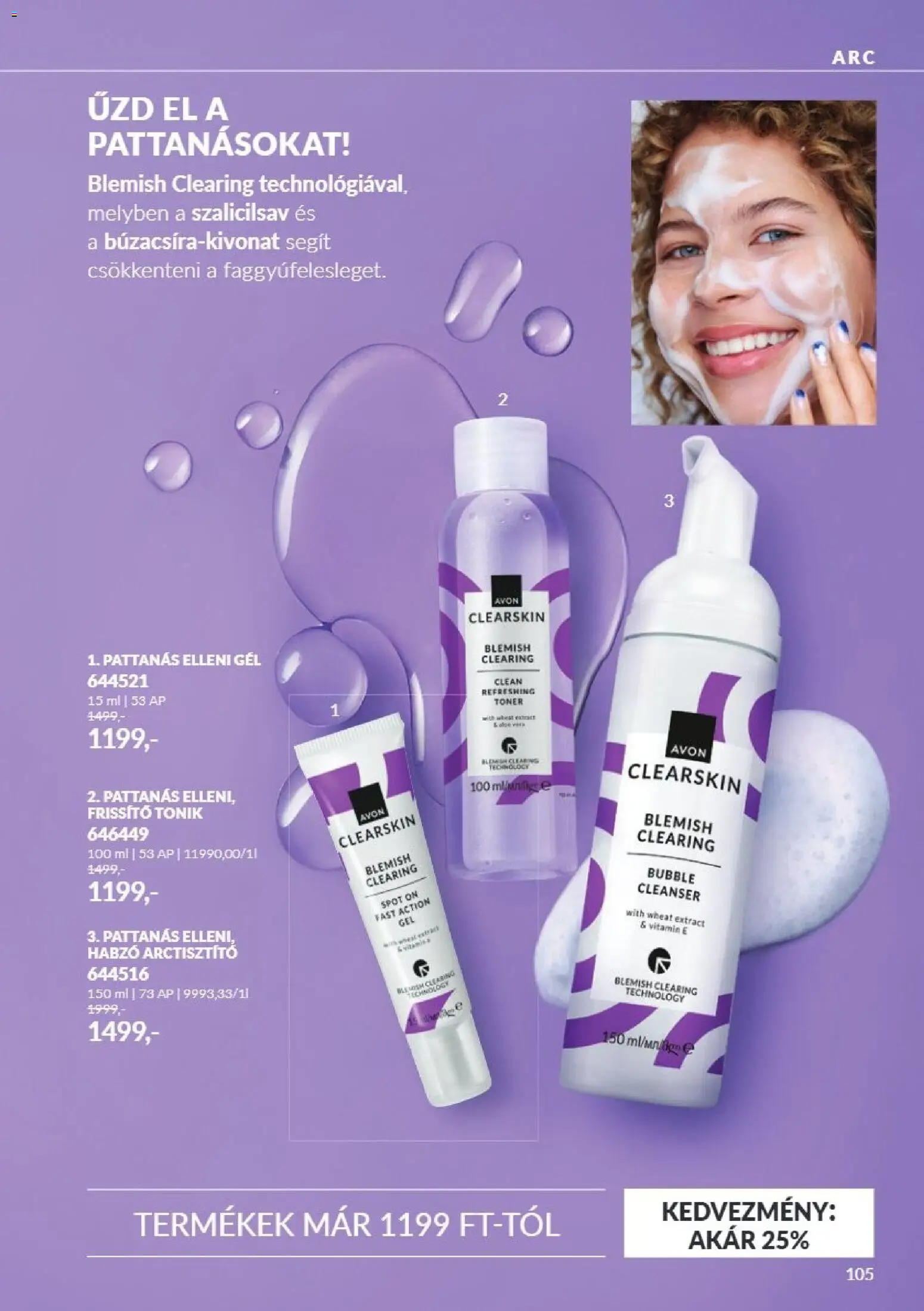 Avon akciós ujság - amely érvényes a következő dátumtól: 2026.11.01. | Oldal: 105 | Termékek: Vitamin, Tonik, Gél