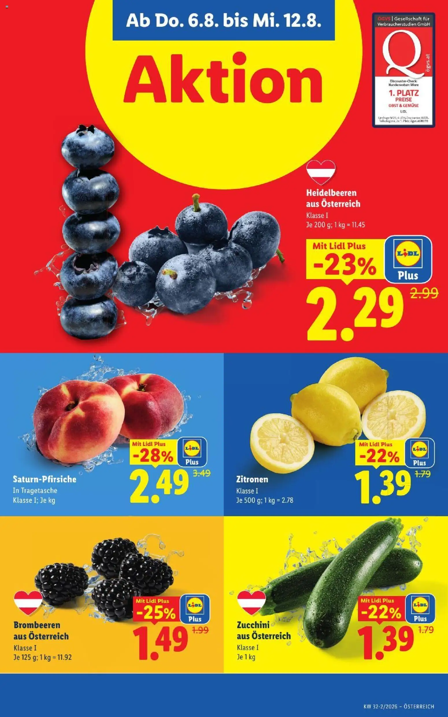 Lidl - Flugblatt gültig ab 06.08.2026 | Seite: 5 | Produkte: Gemüse, Obst