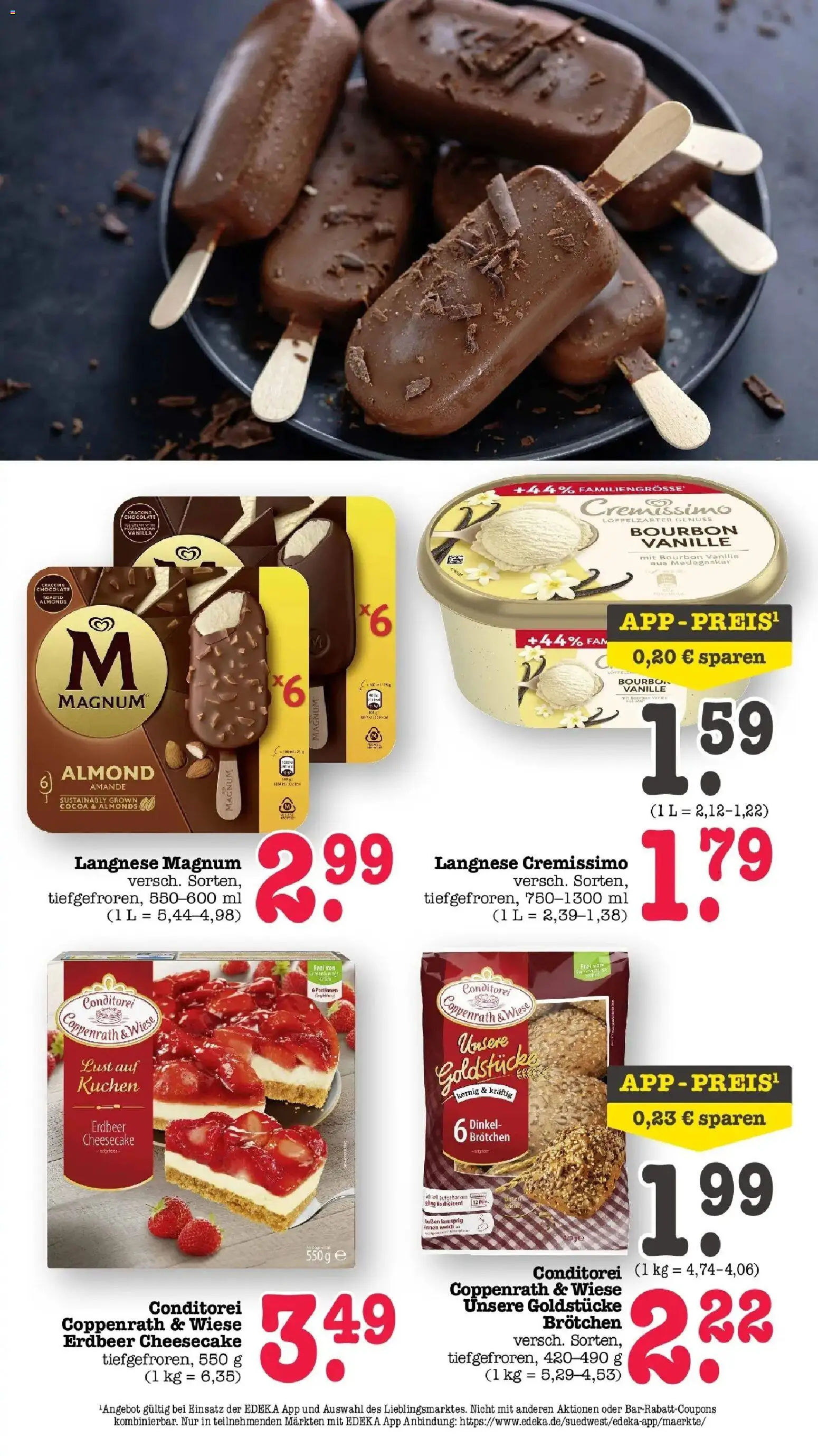 Edeka prospekt Wörth Am Rhein	 – gültig ab 04.05.2026 | Seite: 34 | Produkte: Langnese, Cremissimo, Bourbon, Kuchen