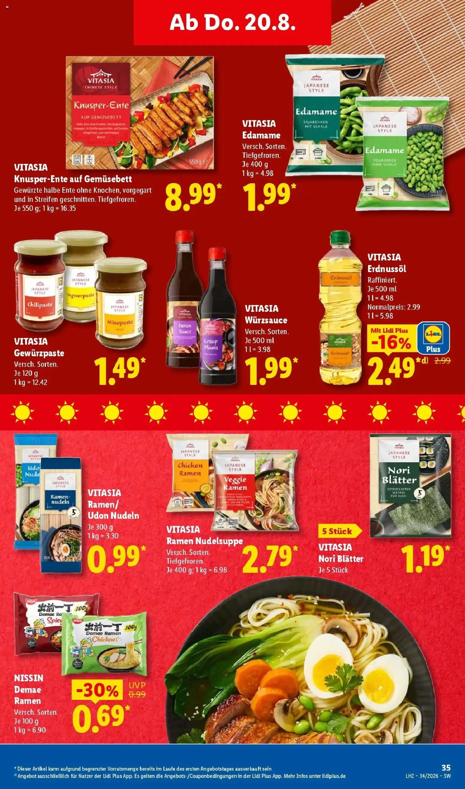 Lidl Prospekt Freudenstadt (ab 17.08.2026) zum Blättern » Angebote | Seite: 57 | Produkte: Misopaste, Nudeln, Ente