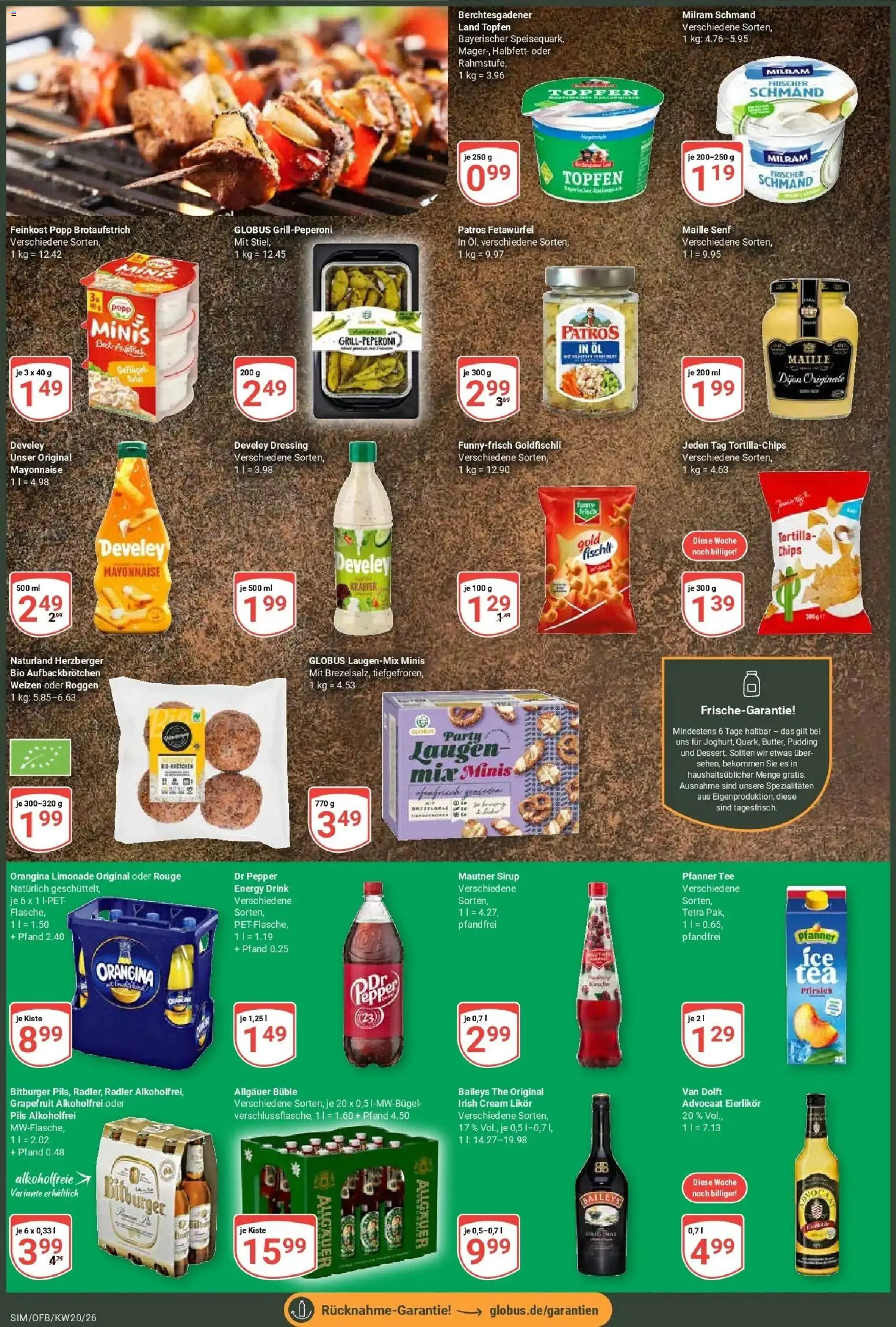 Globus Prospekt Simmern	 – gültig ab 10.05.2026 | Seite: 2 | Produkte: Öl, Radler, Baileys, Tee