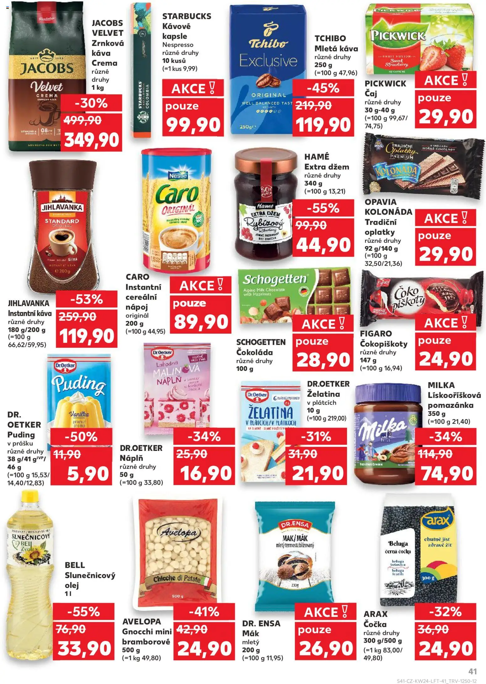 Kaufland leták - Praha 4 od 10.06.2026 | Strana: 41 | Produkty: Olej, Schogetten, Caro, Gnocchi