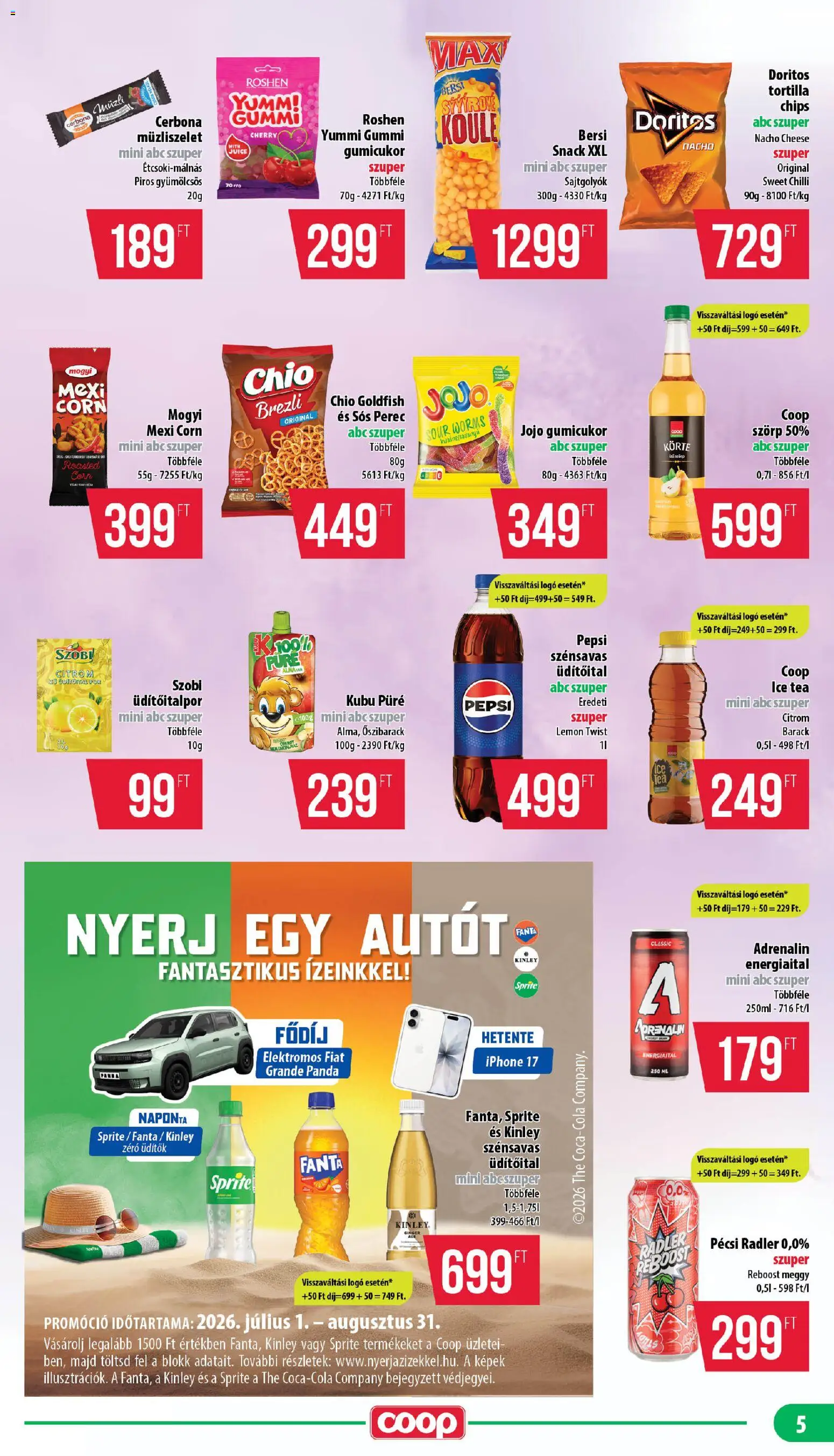 COOP akciós ujság - amely érvényes a következő dátumtól: 2026.07.23. | Oldal: 5