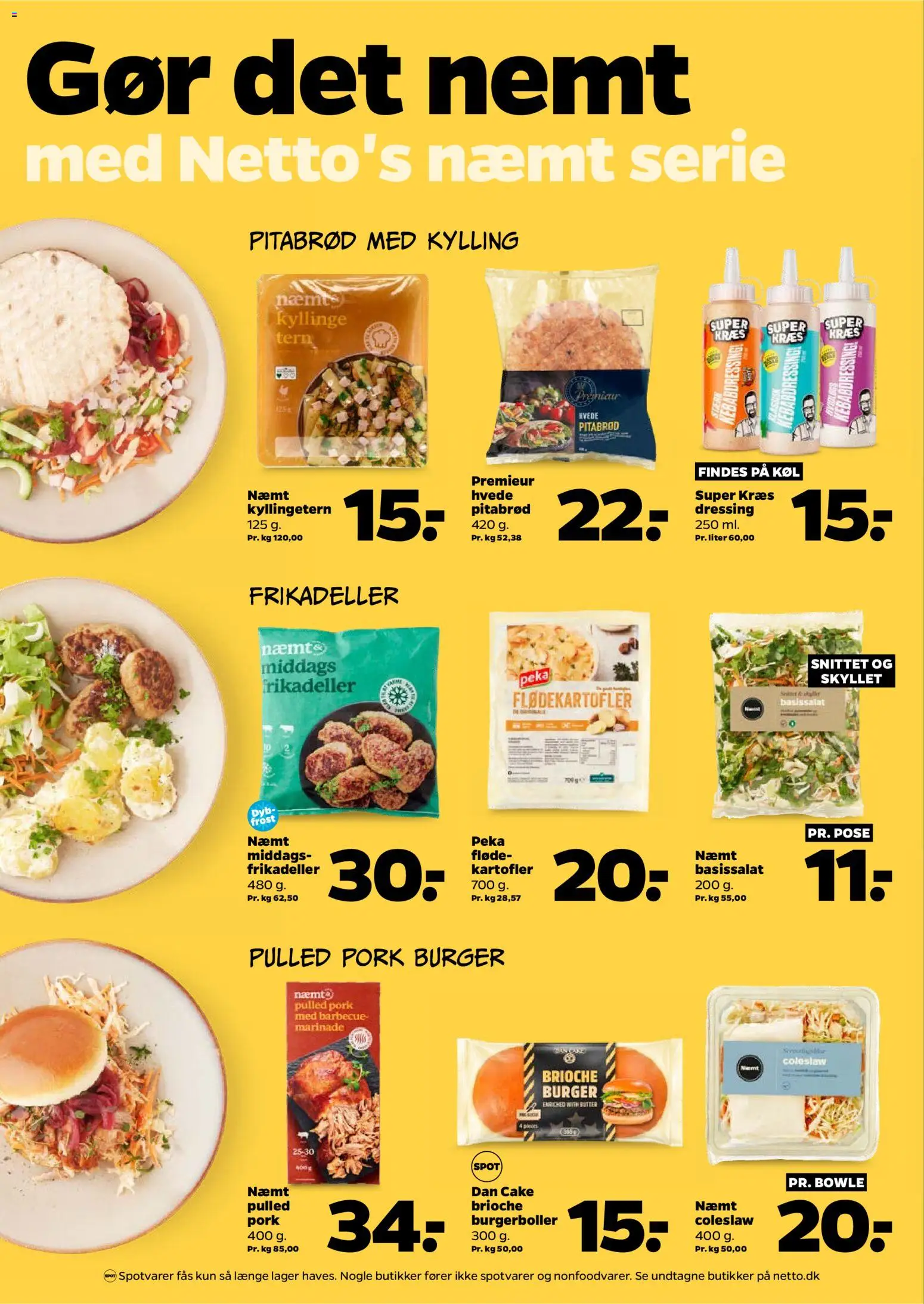 Netto tilbudsavis – gyldig fra 18.04.2026 | Side: 7 | Produkter: Fløde, Kartofler, Dressing, Frikadeller