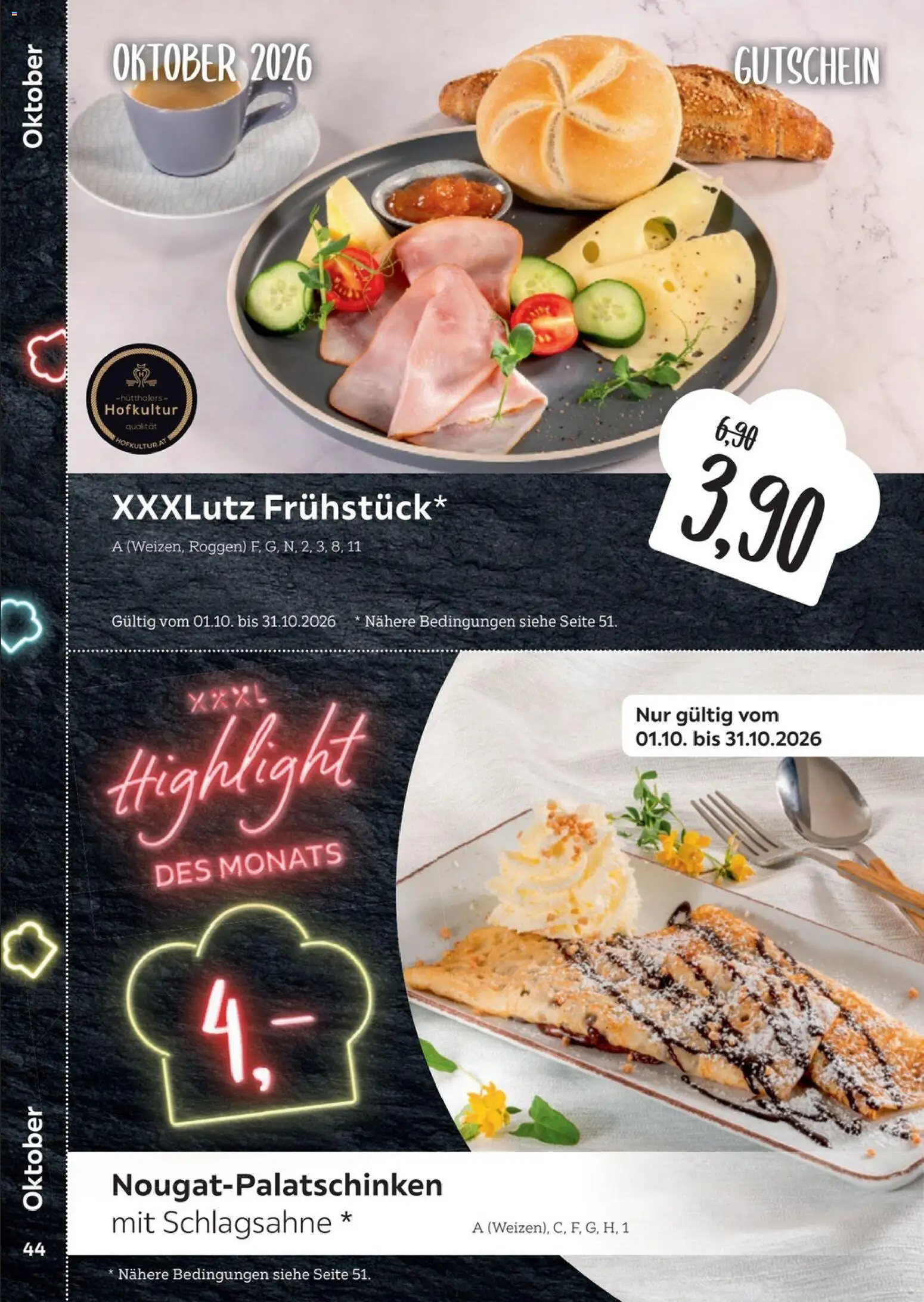 XXXLutz Freundschaftskartenjournal – gültig ab 01.08.2026 | Seite: 44 | Produkte: Schlagsahne