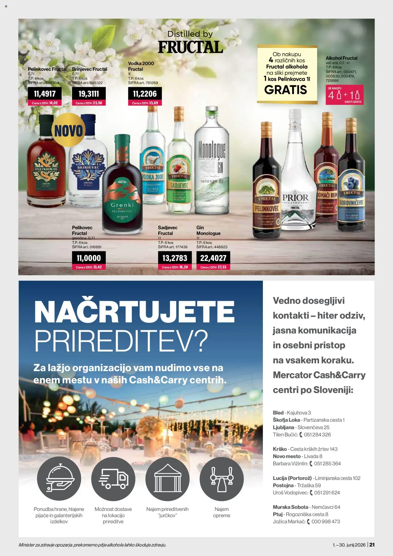 Novi Mercator katalog ponudbe – veljaven od 01.06.2026 | Stran: 21 | Izdelki: Kos, Gin, Vodka