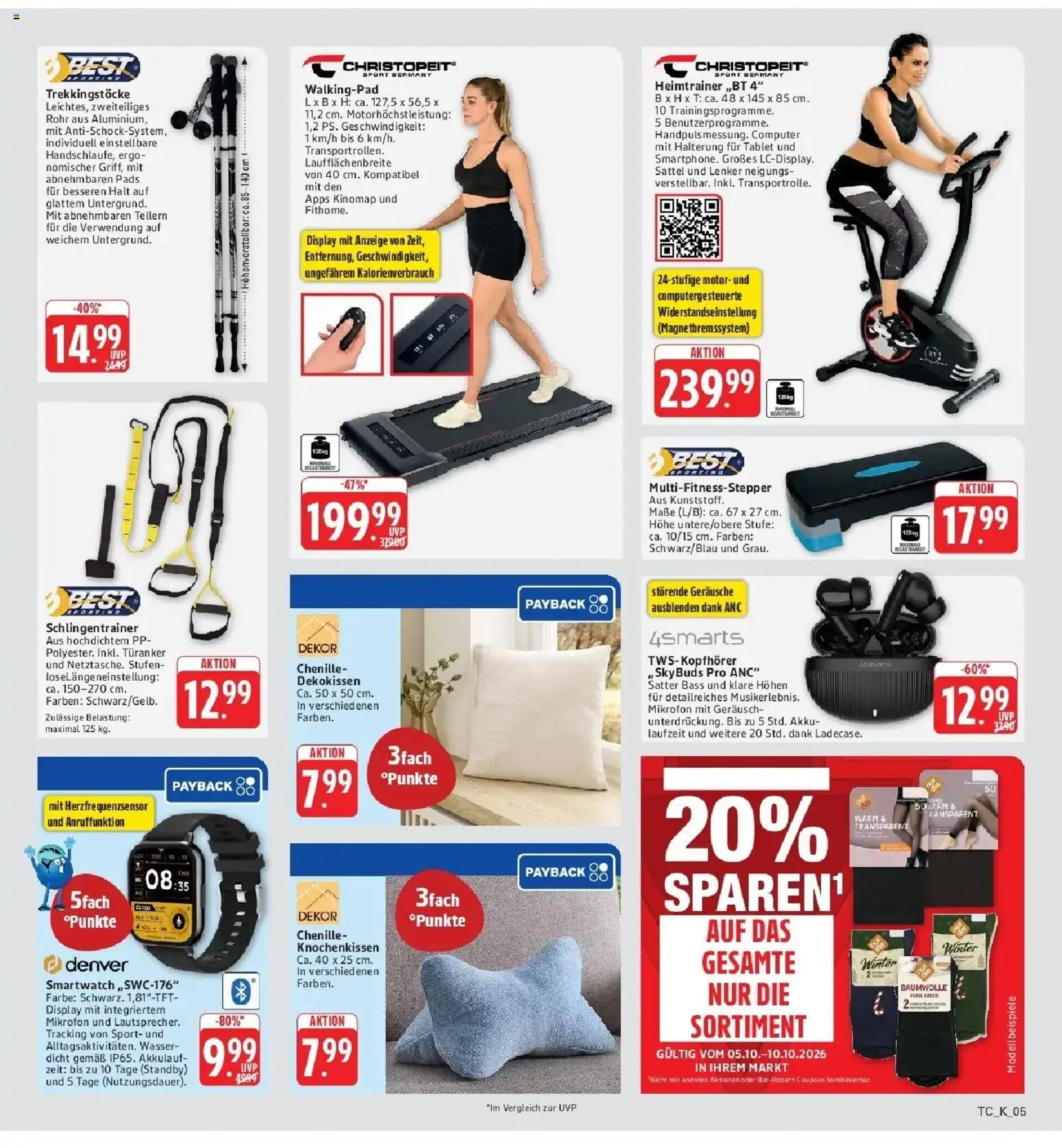 Edeka Prospekt Speyer (ab 05.10.2026) » Angebote Online | Seite: 62 | Produkte: Smartwatch, Heimtrainer, Wasser, Tablet