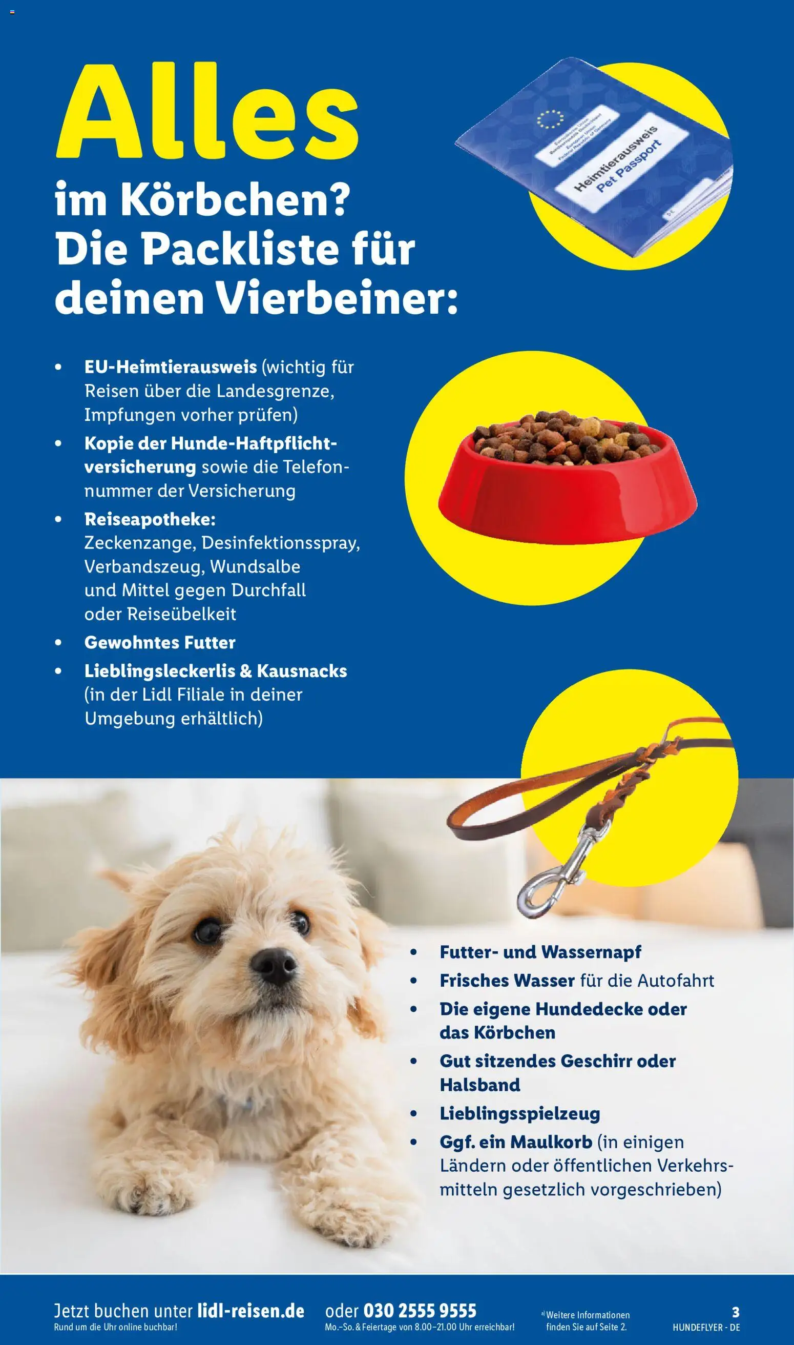 Lidl Reisen Hundeflyer – gültig ab 29.07.2026 | Seite: 3 | Produkte: Wasser, Telefon, Uhr