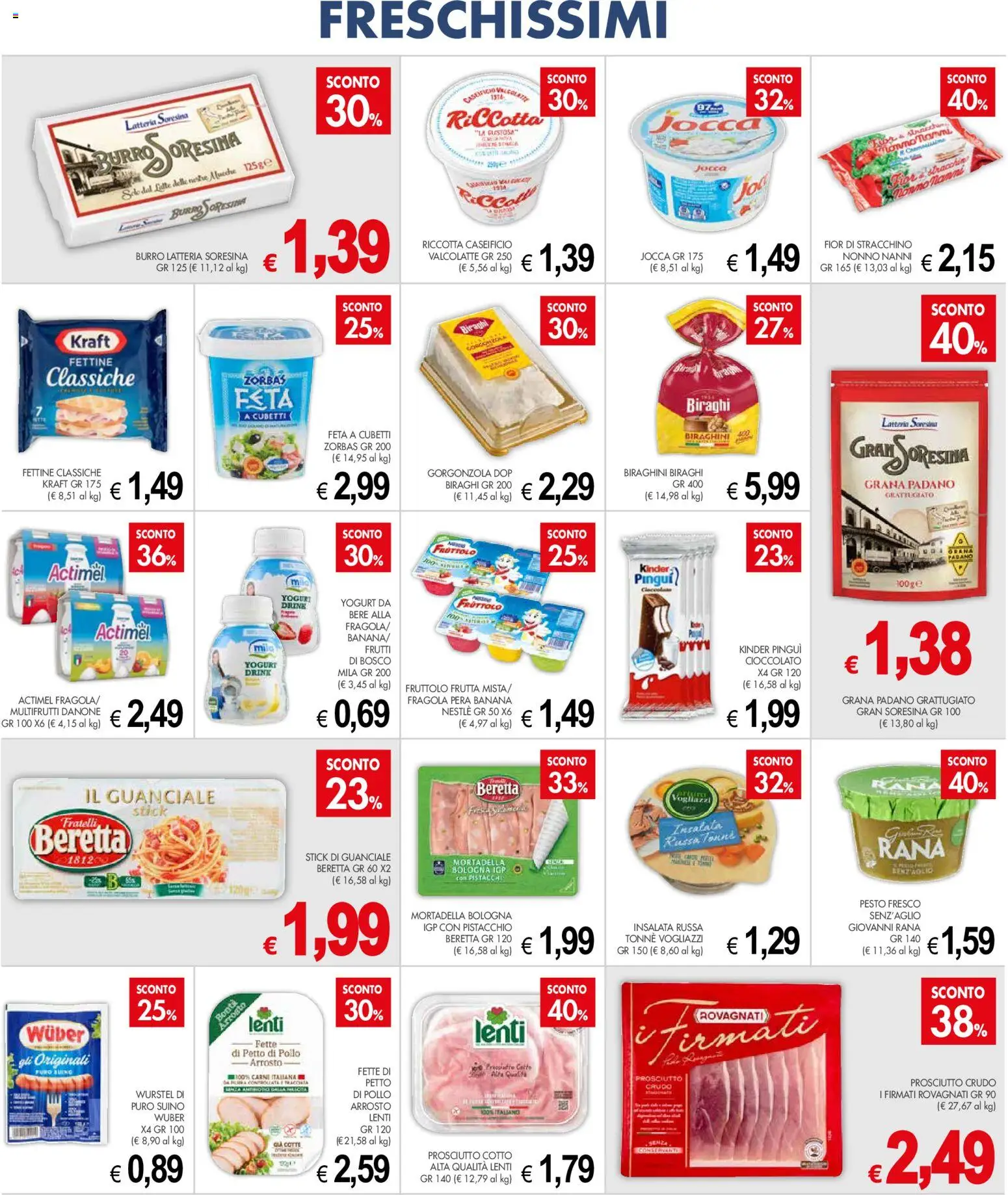 Volantino Presto Fresco del 06/07/2026 | Pagina: 5 | Prodotti: Cioccolato, Frutta, Pera, Grana Padano