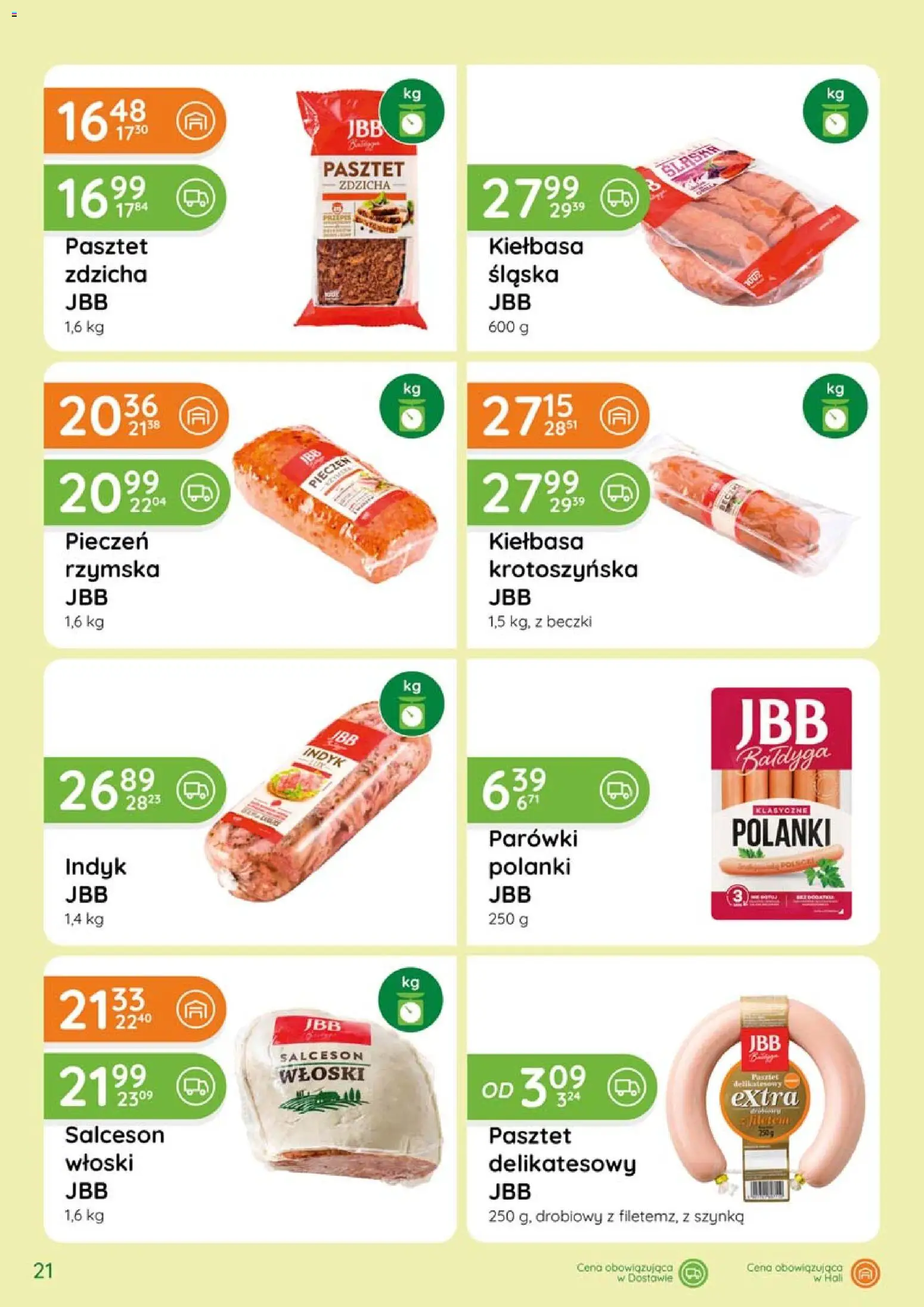 Eurocash gazetka - Katalog Wędlin od 04.06.2026 | Strona: 21 | Produkty: Kiełbasa, Parówki, Szynka