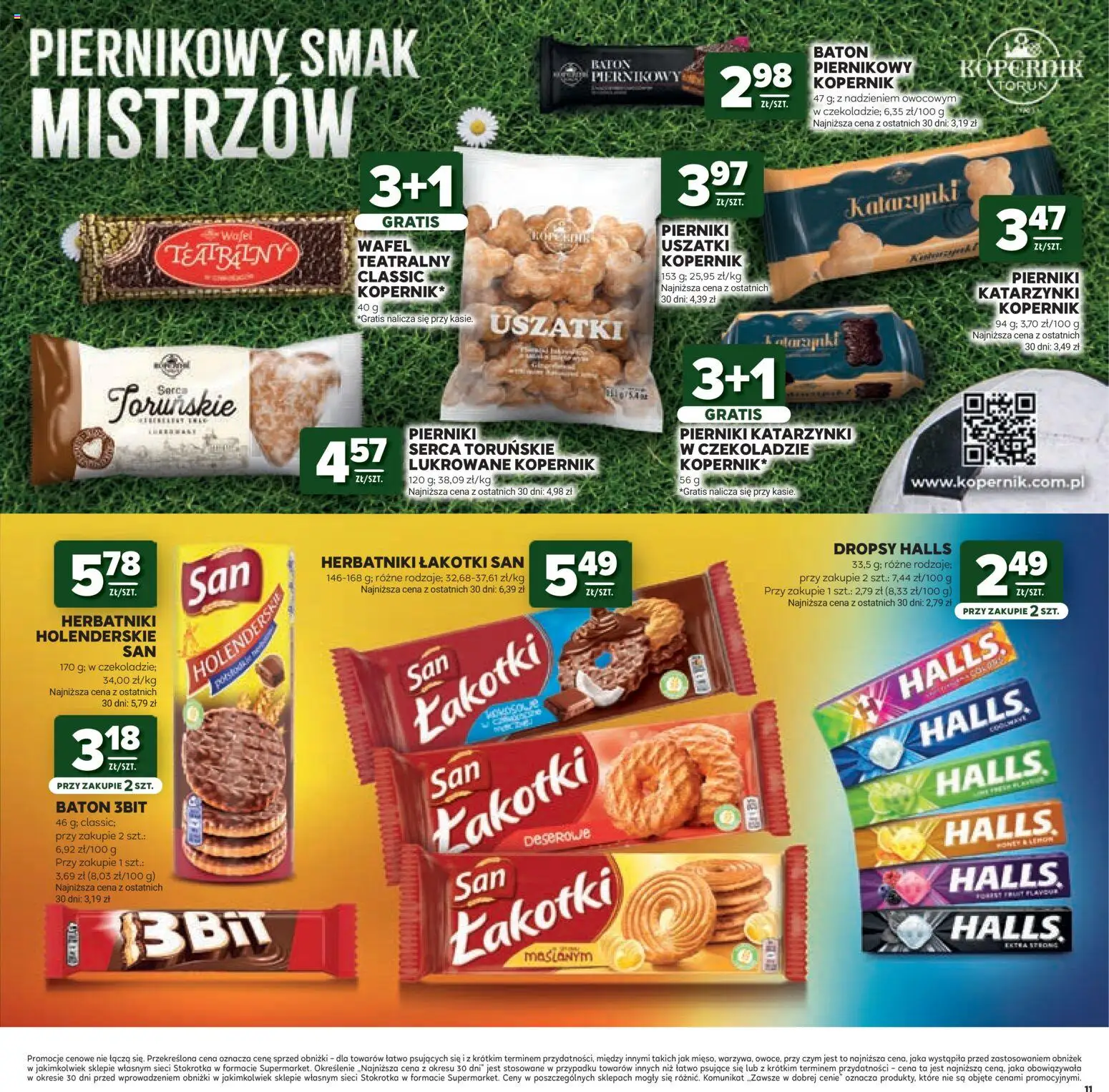 Stokrotka gazetka - Mistrzostwa Świata od 11.06.2026 | Strona: 11 | Produkty: Stokrotka, Pierniki katarzynki, Herbatniki, Baton