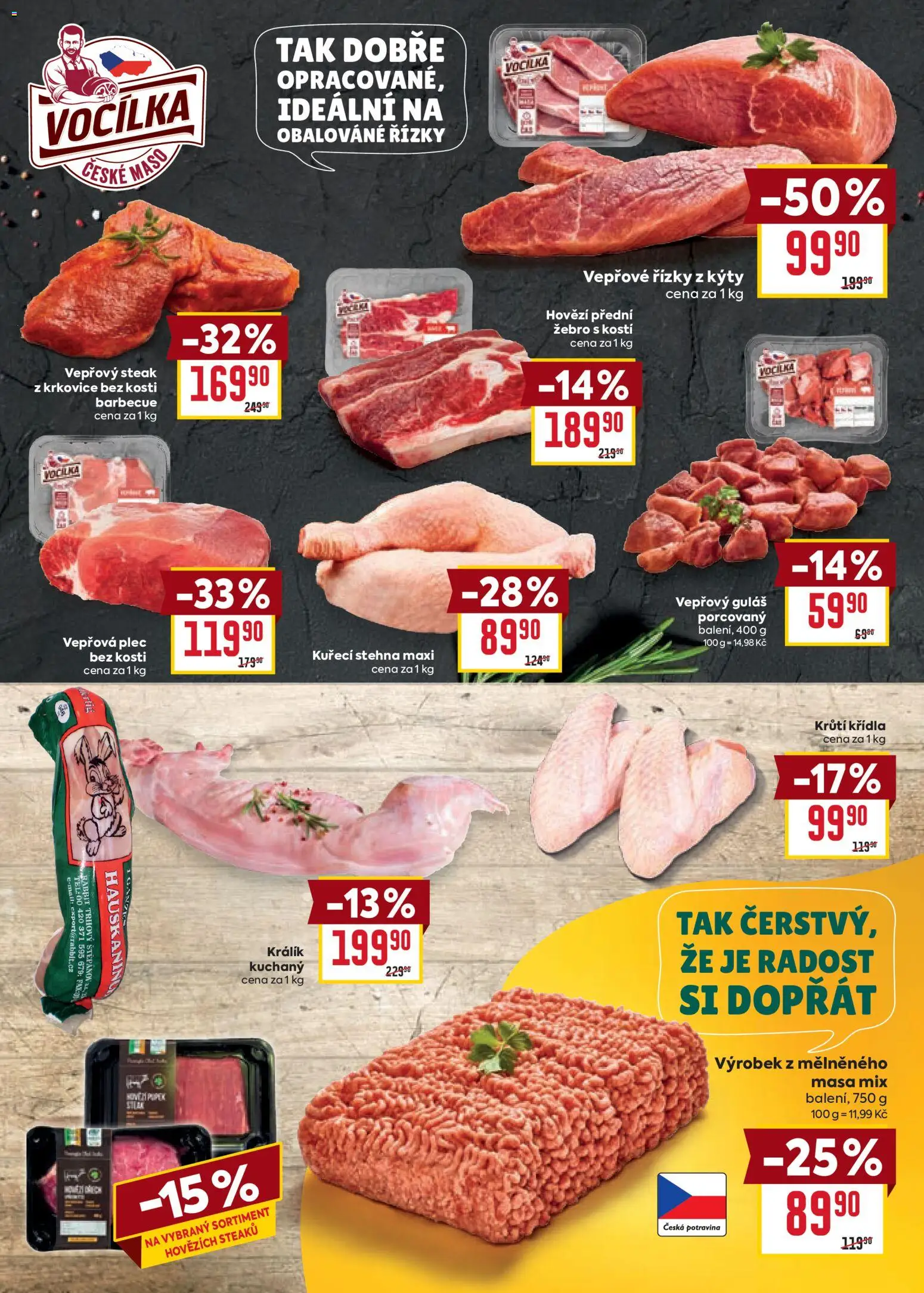 Billa Velký leták od 22.07.2026 | Strana: 3 | Produkty: Králík, Hovězí, Steak, Vepřová plec